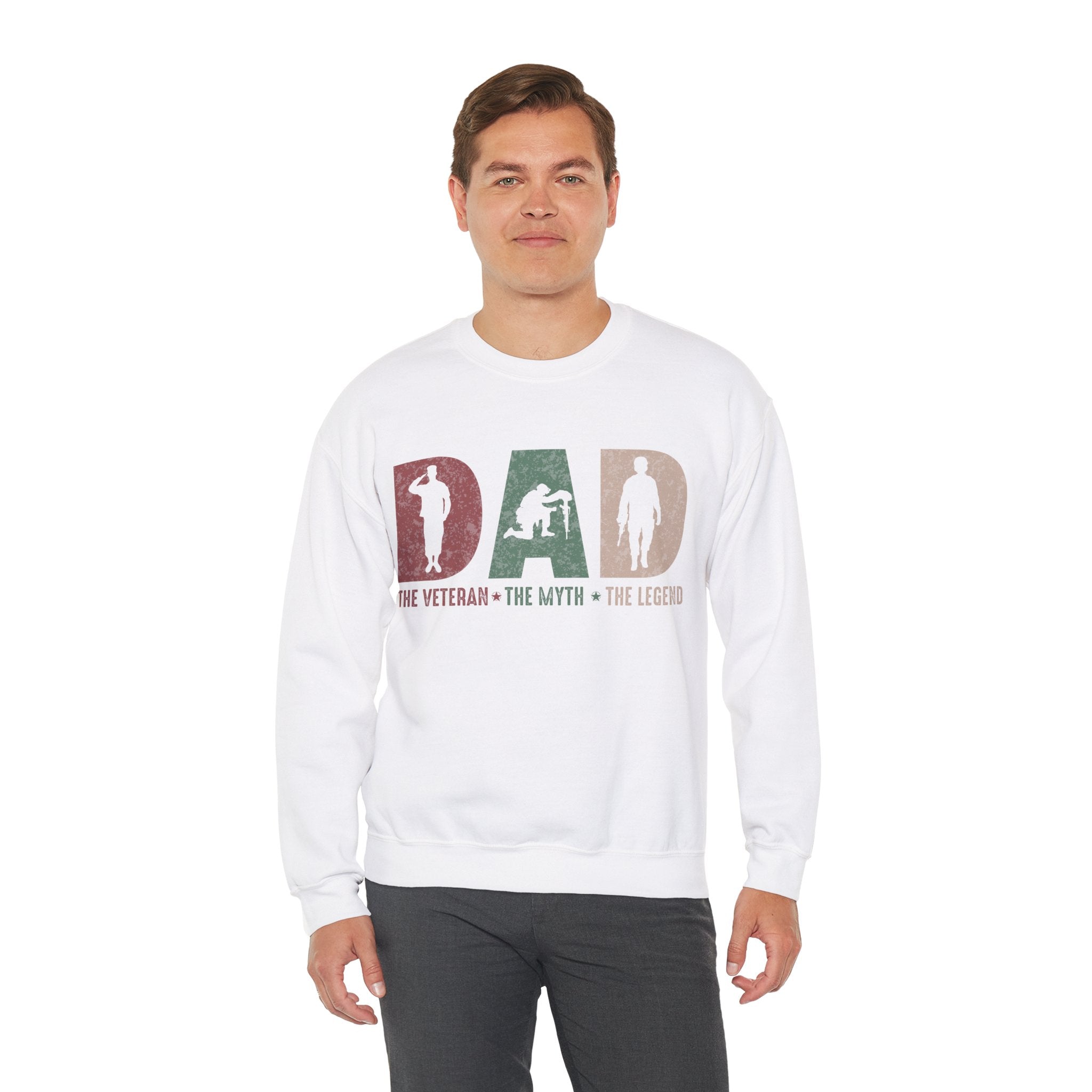 Dad The Veteran The Myth The Legend Sweatshirt, Farhers Day Gift, Military Dad Shirt, Army Dad Shirt, Hero Dad Shirt