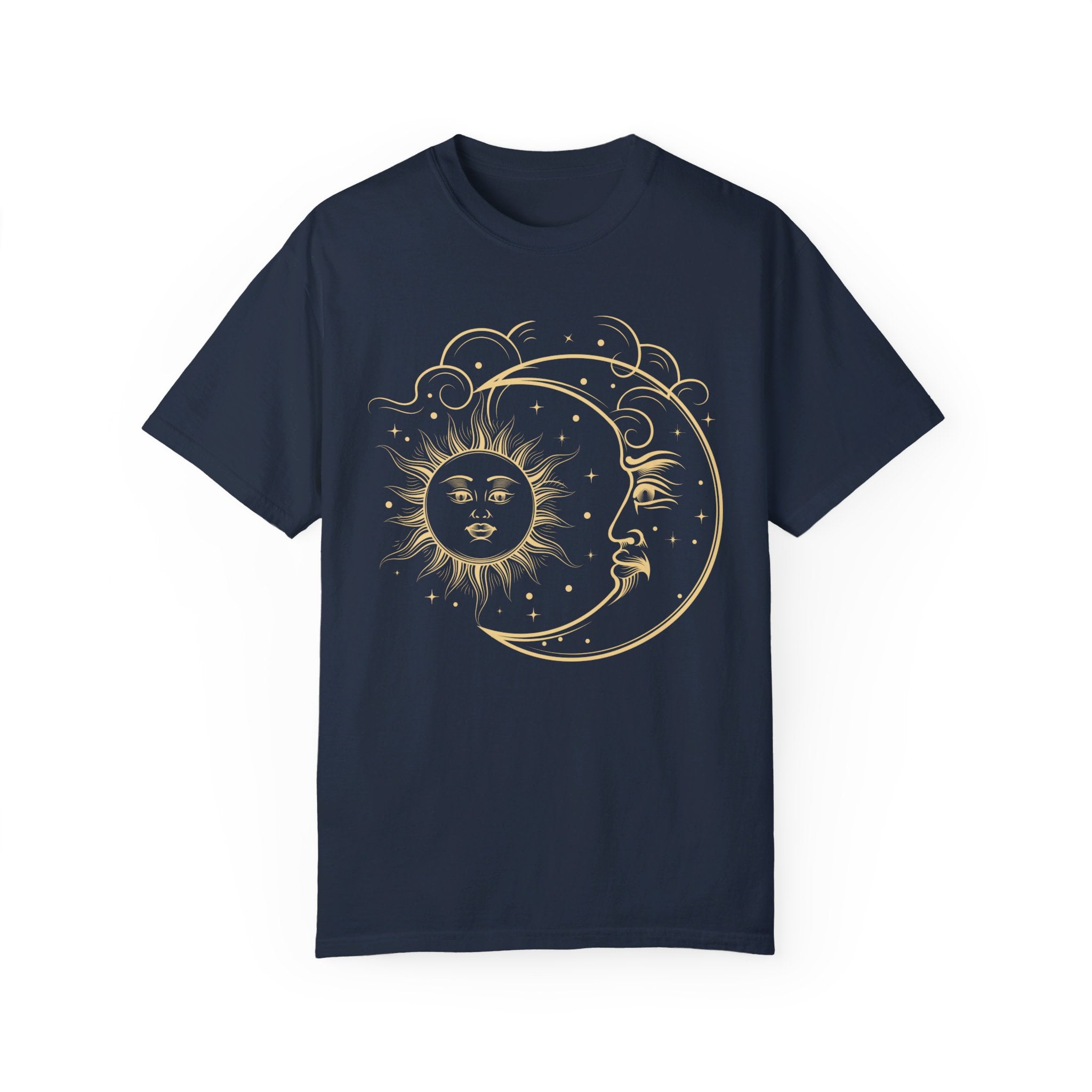 Celestial Sun Moon Shirt, Mystical Sun Moon T shirt, Boho Vintage Feel Celestial Sun Moon Shirt, Moon Phases Gift, Boho Sun Shirt