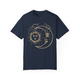 Celestial Sun Moon Shirt, Mystical Sun Moon T shirt, Boho Vintage Feel Celestial Sun Moon Shirt, Moon Phases Gift, Boho Sun Shirt