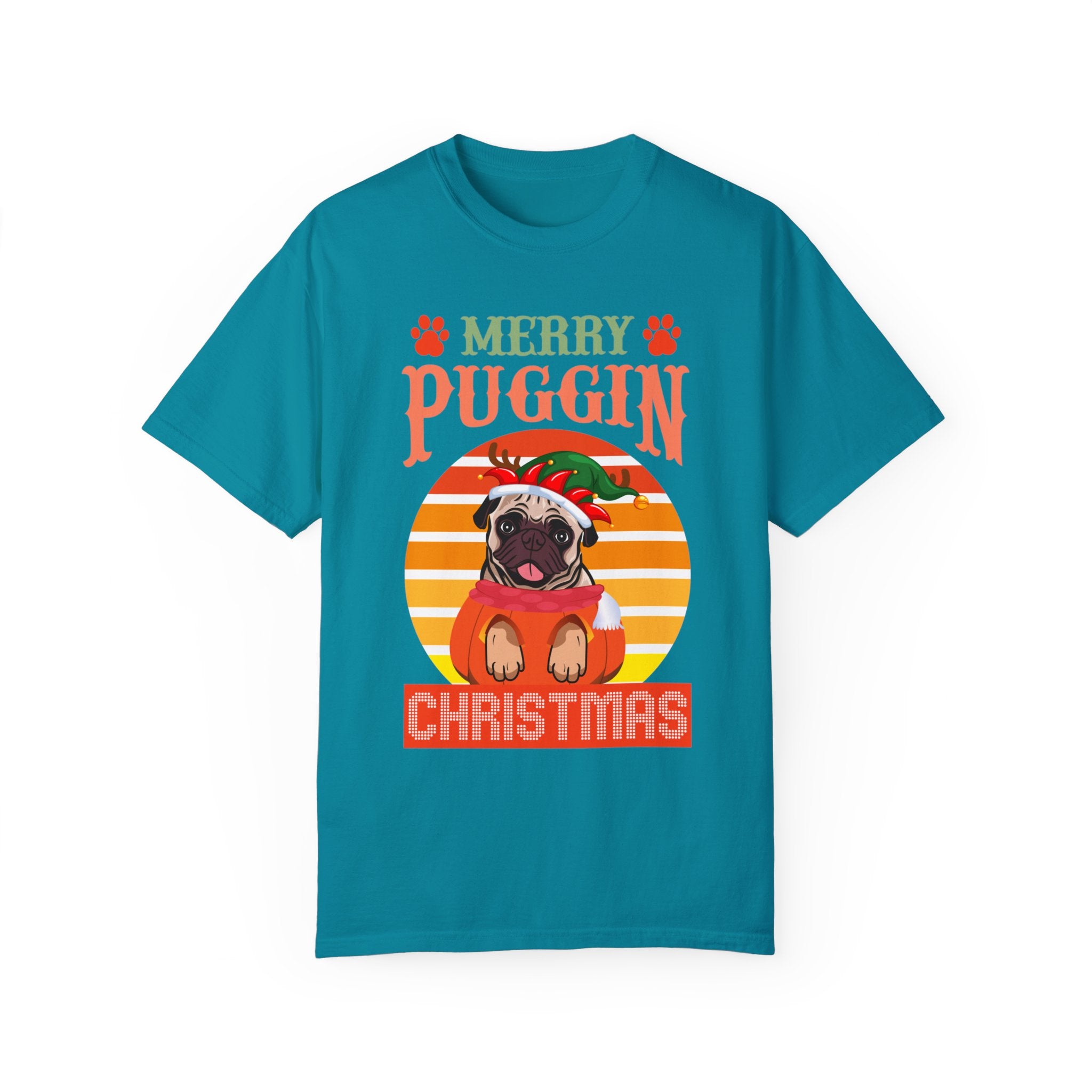 Merry Puggin Christmas Tshirt, Holiday Santa Pug Shirt, Santa Pug Shirt, Christmas Pug Shirt, Pug In Santa Hat