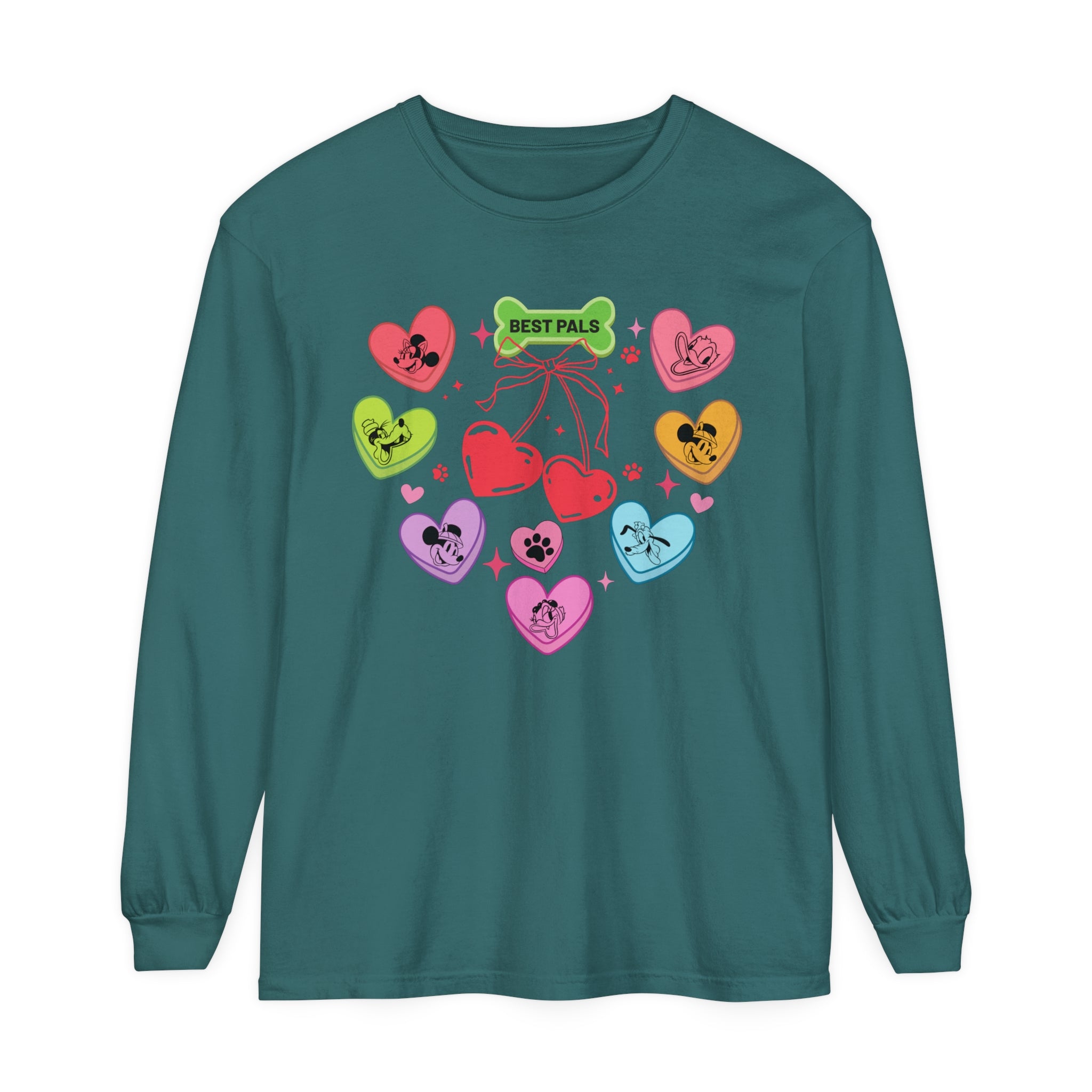 Mickey And Friends Valentine Long Sleeve, Disney Hearts Long Sleeve Tee, Love Sweat, Disney Valentines Shirt, Valentines Day Gift, Couple Shirt