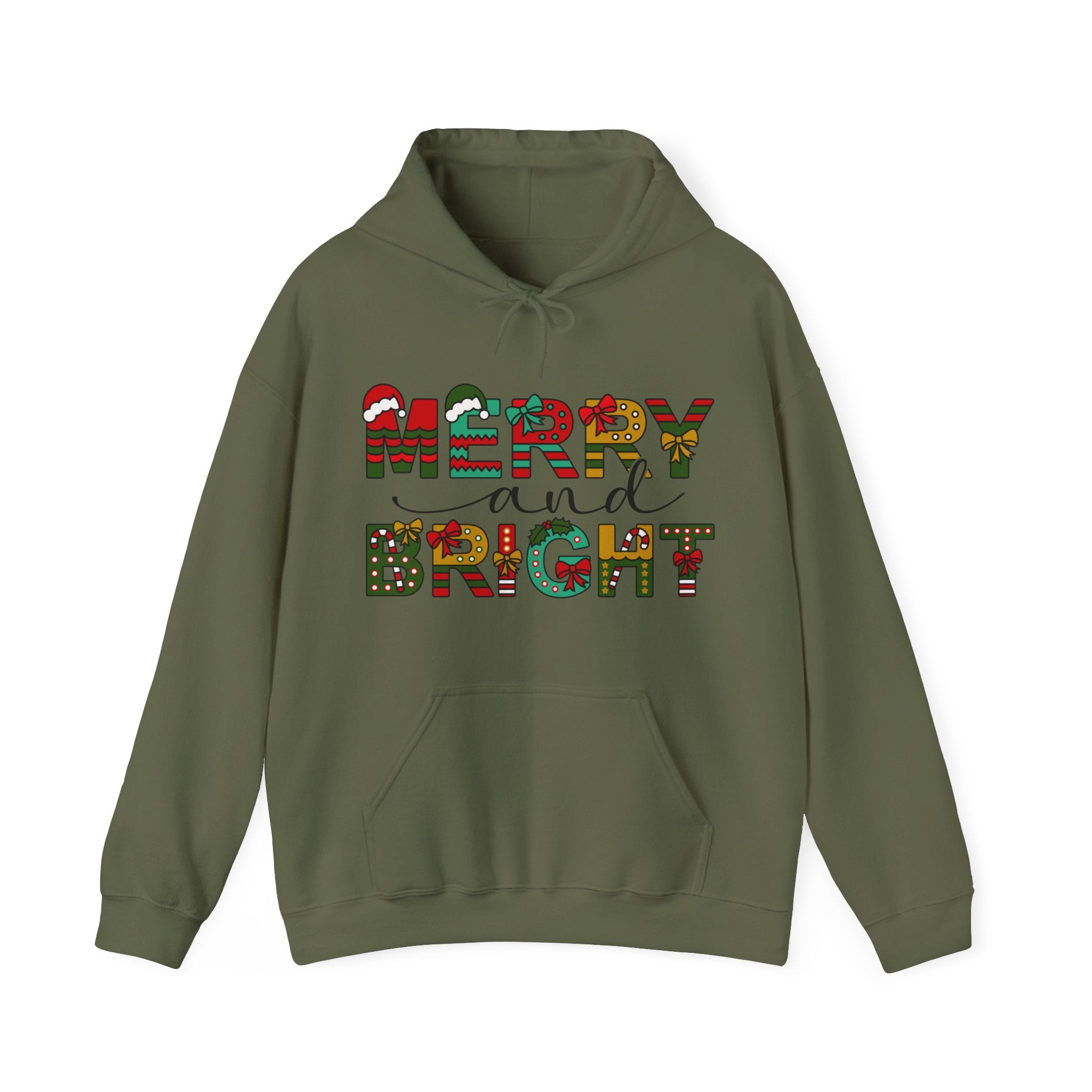 Merry And Bright Hoodie, Christmas Hoodie, Christmas Women Hoodie, Christmas Family Hoodie, Christmas Shirt, Christmas Matching Hoodie