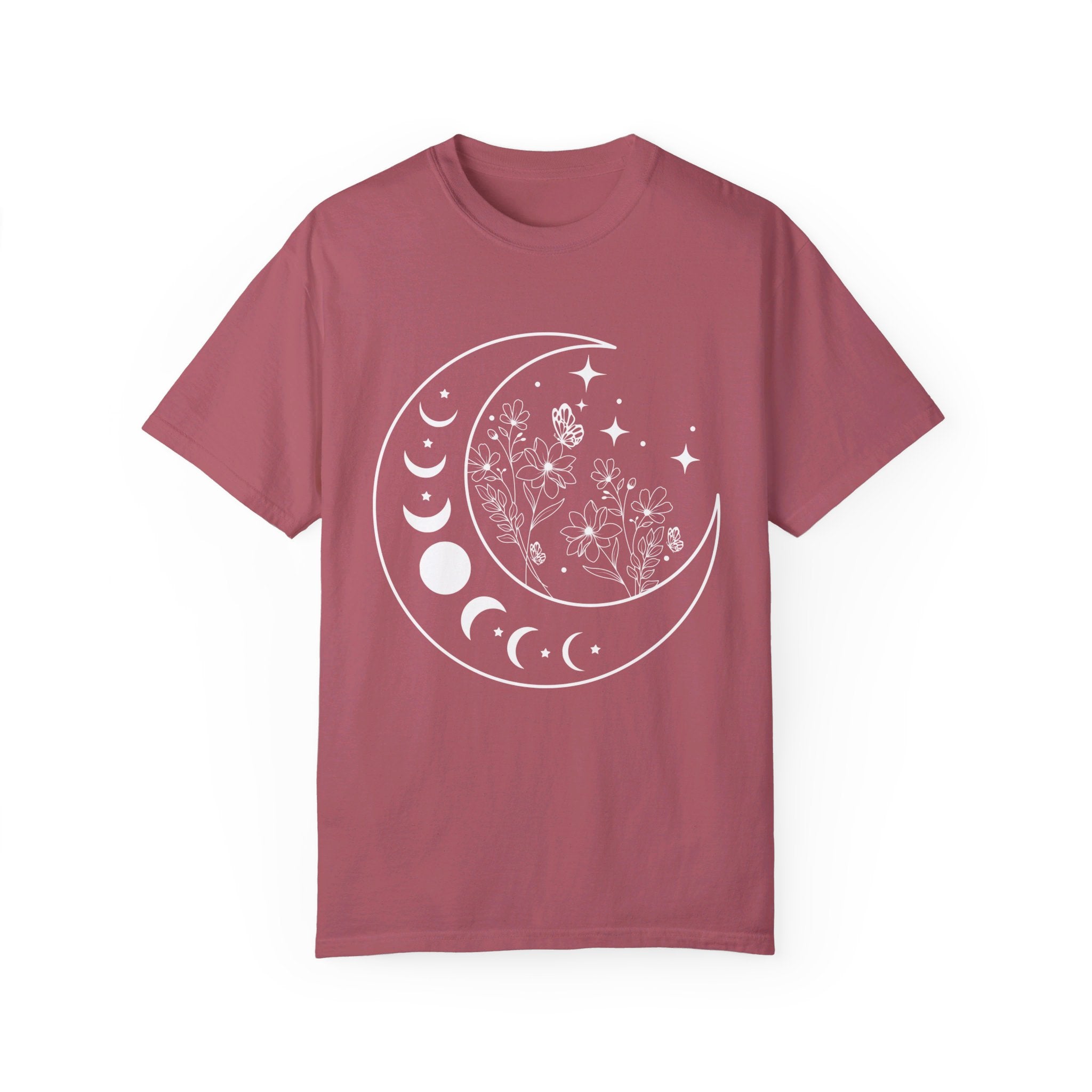 Celestial Moon Shirt, Floral Moon Shirt, Mystical Moon Phase Shirt, Astrology Shirt, Boho Moon Phase T-shirt, Trendy Shirts