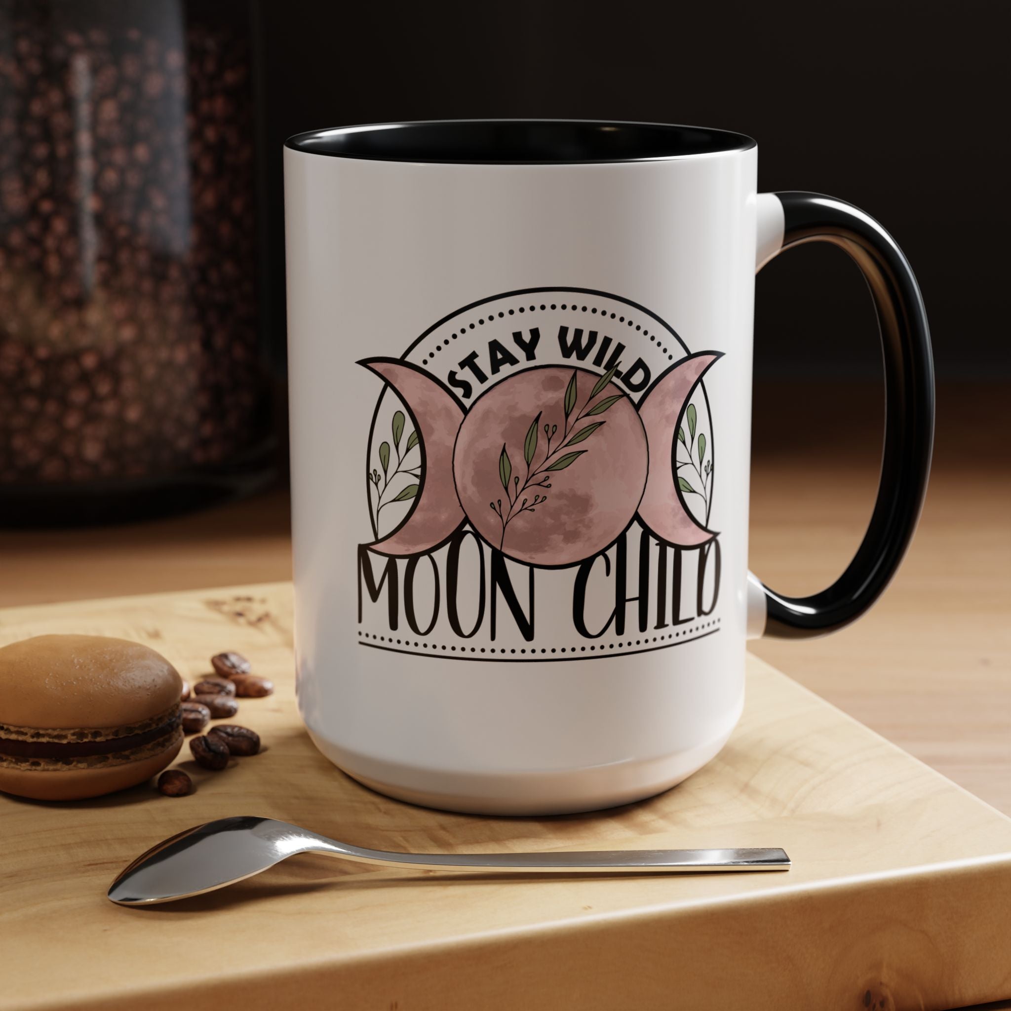 Stay Wild Moon Child Mug, Moon Coffee Mug, Witchy Mug, Mystical Mug, Nature Mug, Gift Mug, Boho Coffee Mug