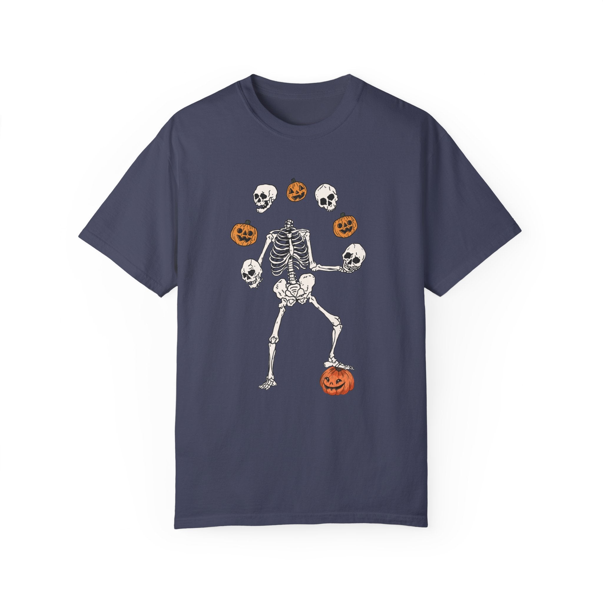 Dancing Skeleton Pumpkin Shirt, Retro Halloween Shirt, Womens Halloween Shirt, Cute Fall Shirt, Spooky Season, Pumpkin Face