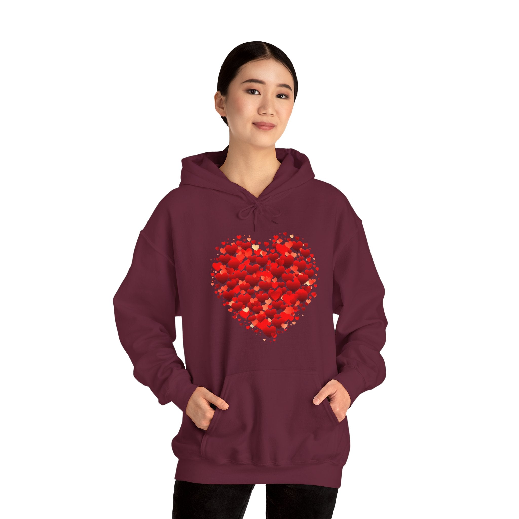 Valentines Day Red Double Heart Hoodie, Valentines Shirt, Valentines Double Heart Hoodie, Red Heart Shirt, Valentines Love Shirt, Love Sweater