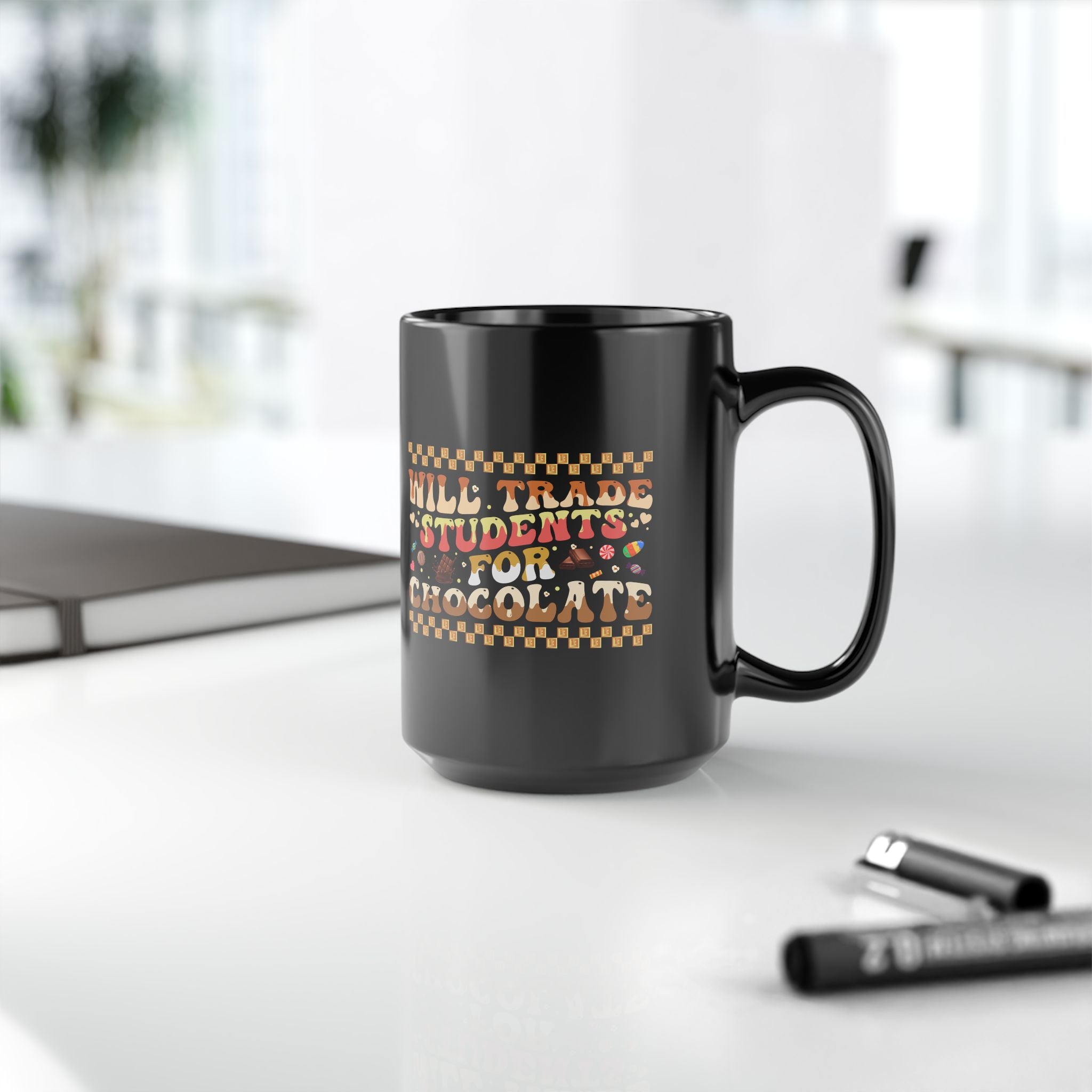 Will Trade Students for Chocolate Coffee Mug, Funny Teacher Valentine Mug, Valentine's Day Mug, Cute Valentines Day Teacher Mug, Teacher Gift