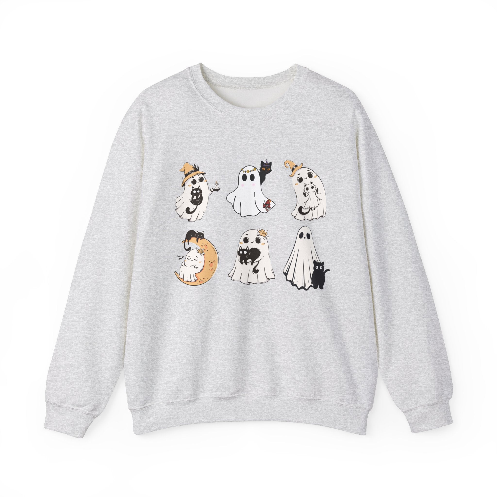 Ghost Cat Sweatshirt, Cat Halloween Shirt, Cat Ghost T-Shirt, Cat Lover Tshirt, Spooky Season Shirt, Halloween Sweater,Trendy Halloween Gift