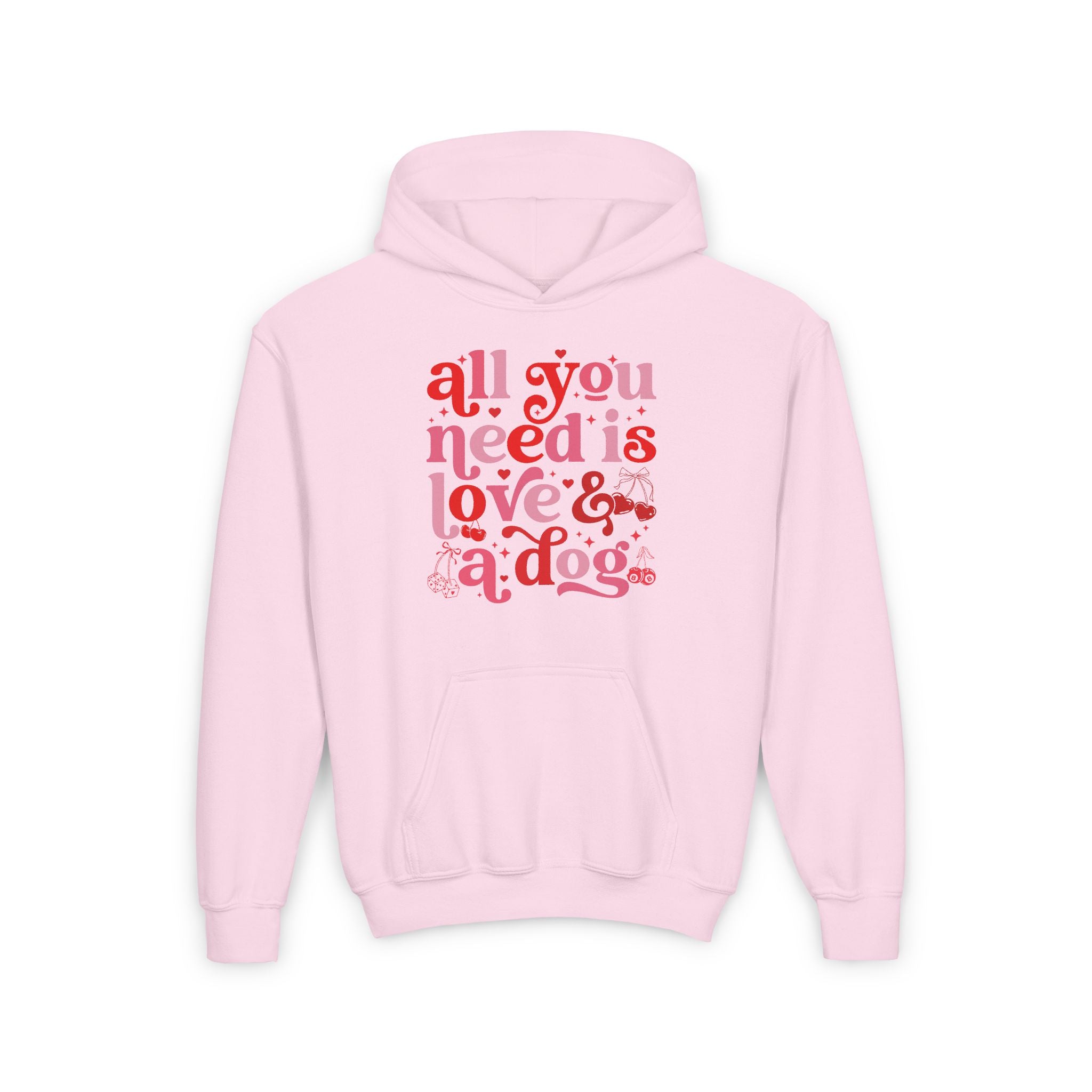 All You Need is Love and a Dog - Child Hoodie, Girl's Valentine Hoodie, Cupid Crew, Love My Mama, Girl's Graphic Tee, Little Babe