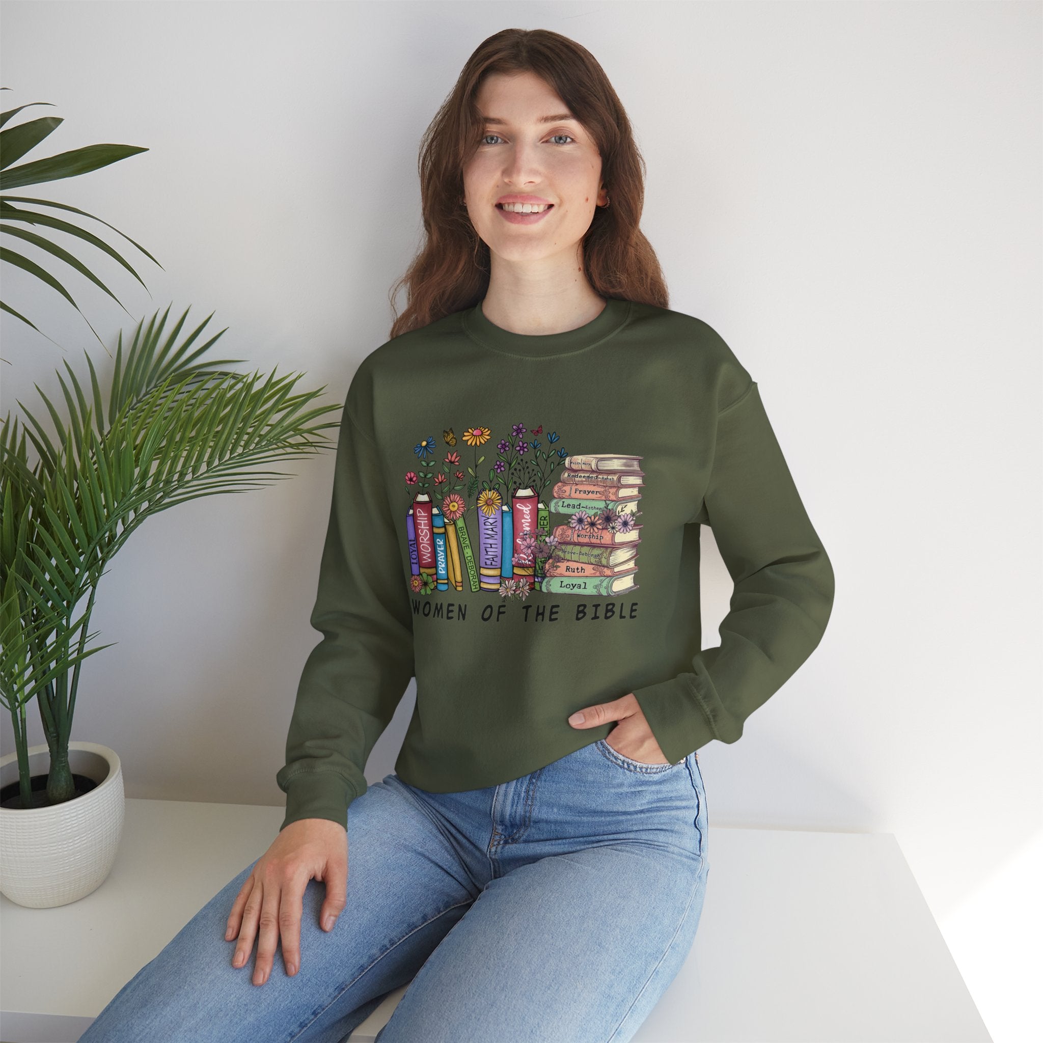 Women Of The Bible Sweatshirt, Floral Book Sweatshirt, Christian Women Sweatshirt, Jesus Book Shirt, Gift For Book Lover, Floral Shirt