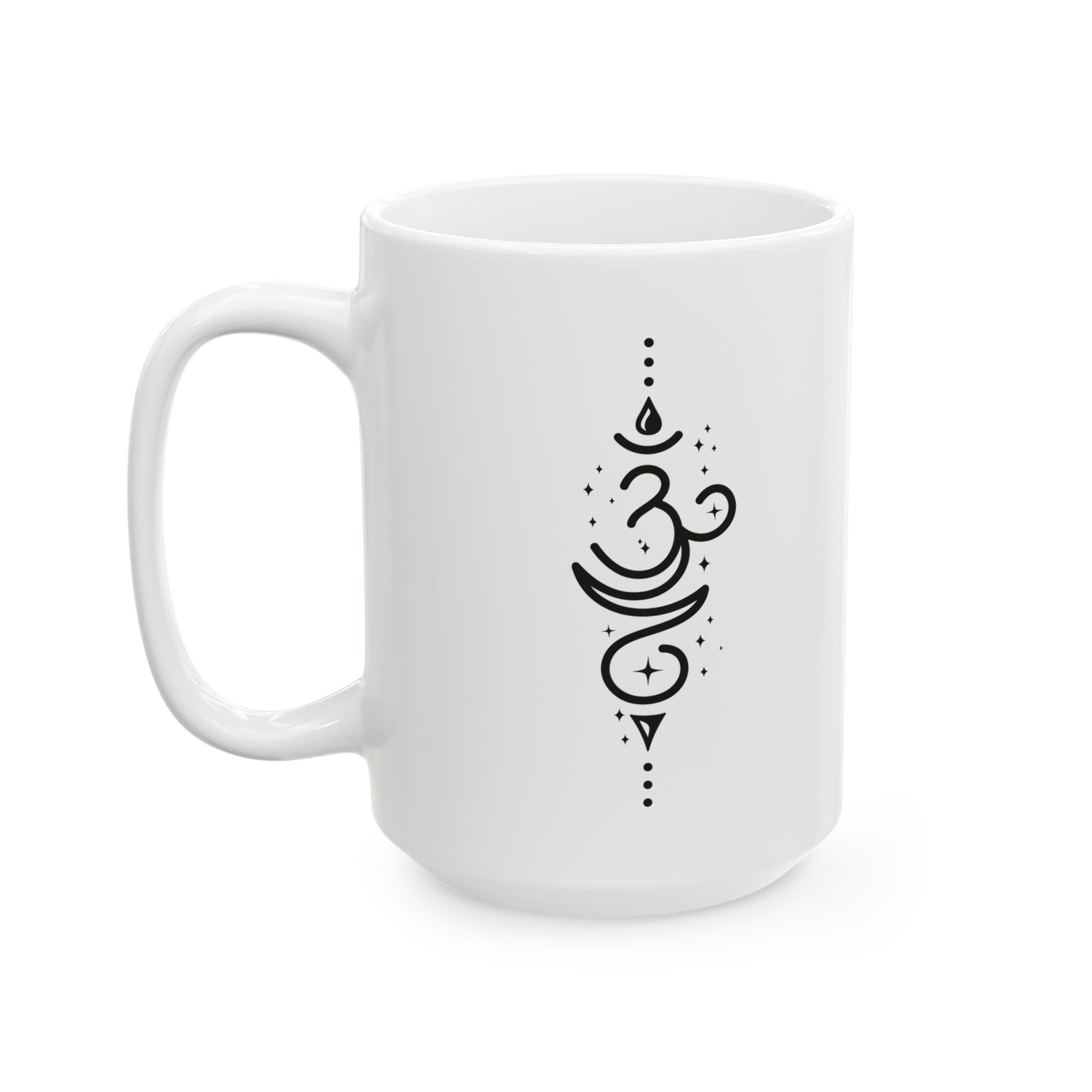 Om Coffee Mug, Breath Mug, Sanskrit Coffee Cup, Zen Mug, Yoga Mug, Yogi Gift