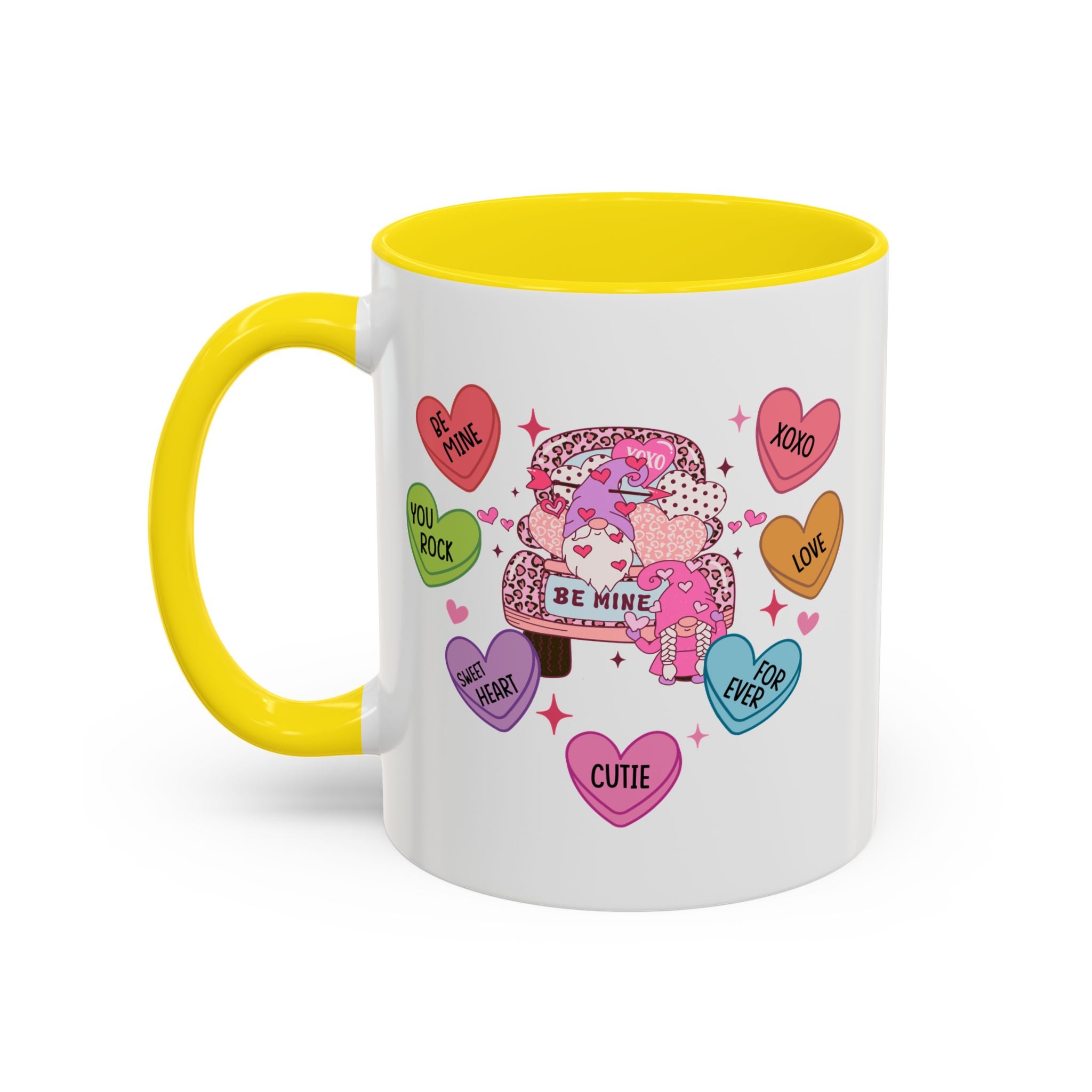 Candy Hearts Coffee Mug, Valentine's Conversation Hearts Mug, Valentines Day Coffee Mug, 15 oz 11 oz Mug, Pink Hearts Coffee Mug, Valentines Kitchen, Gift for Her