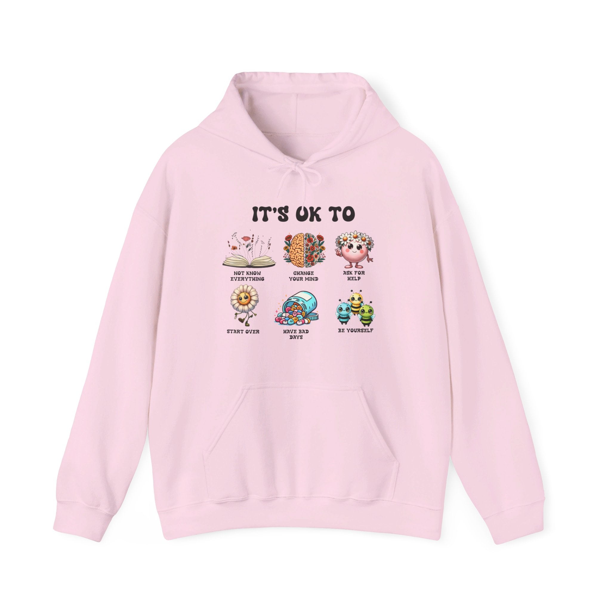 Mental Health its ok to be yourself, Teacher Hoodie, School Counselor, Positive affirmations, Therapist SPED Teacher SLP saying Hoodie