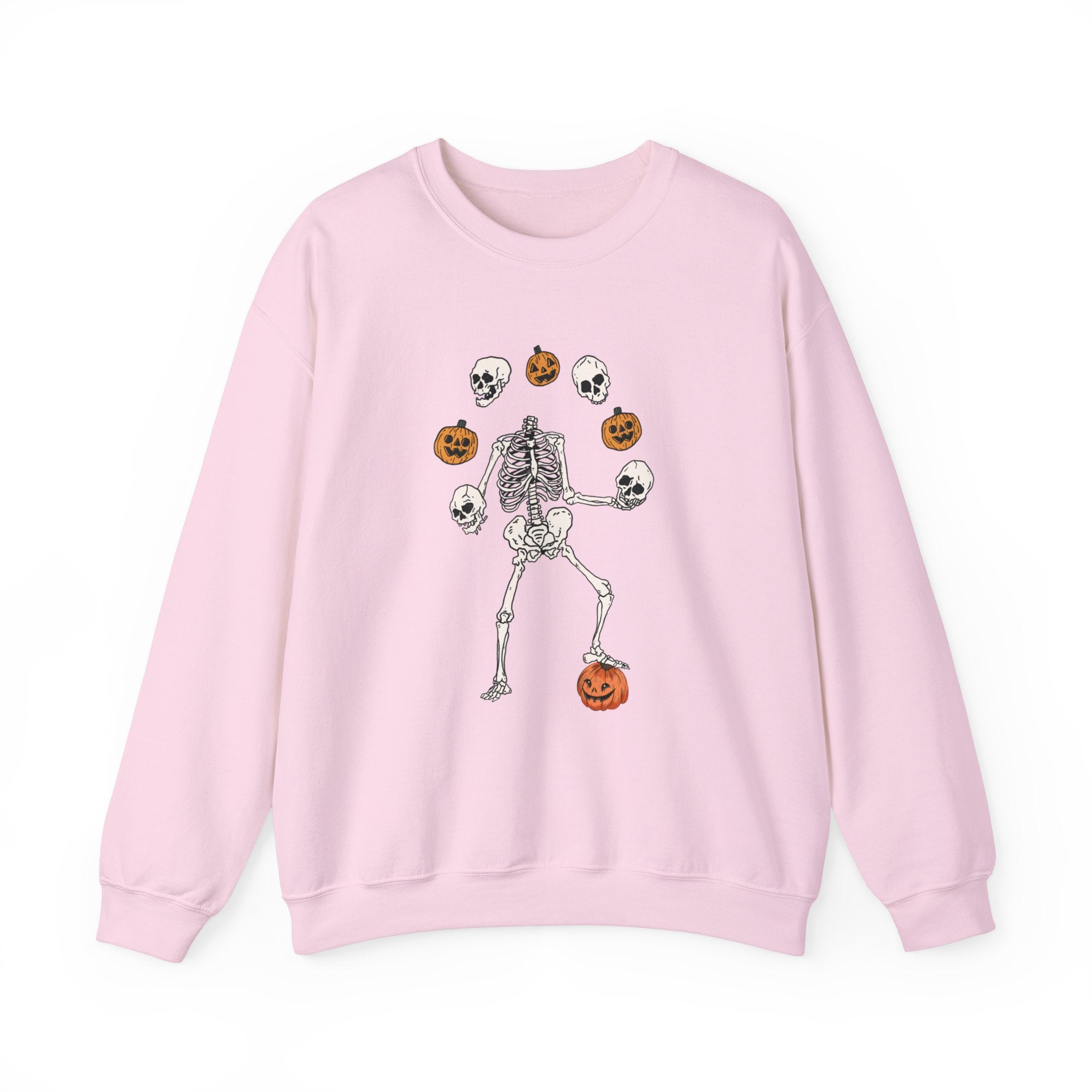 Dancing Skeleton Sweatshirt, Pumpkin Sweater, Pumpkin Skeleton Shirt, Fall Sweatshirt, Halloween Party Sweatshirt, Spooky Season Sweatshirt