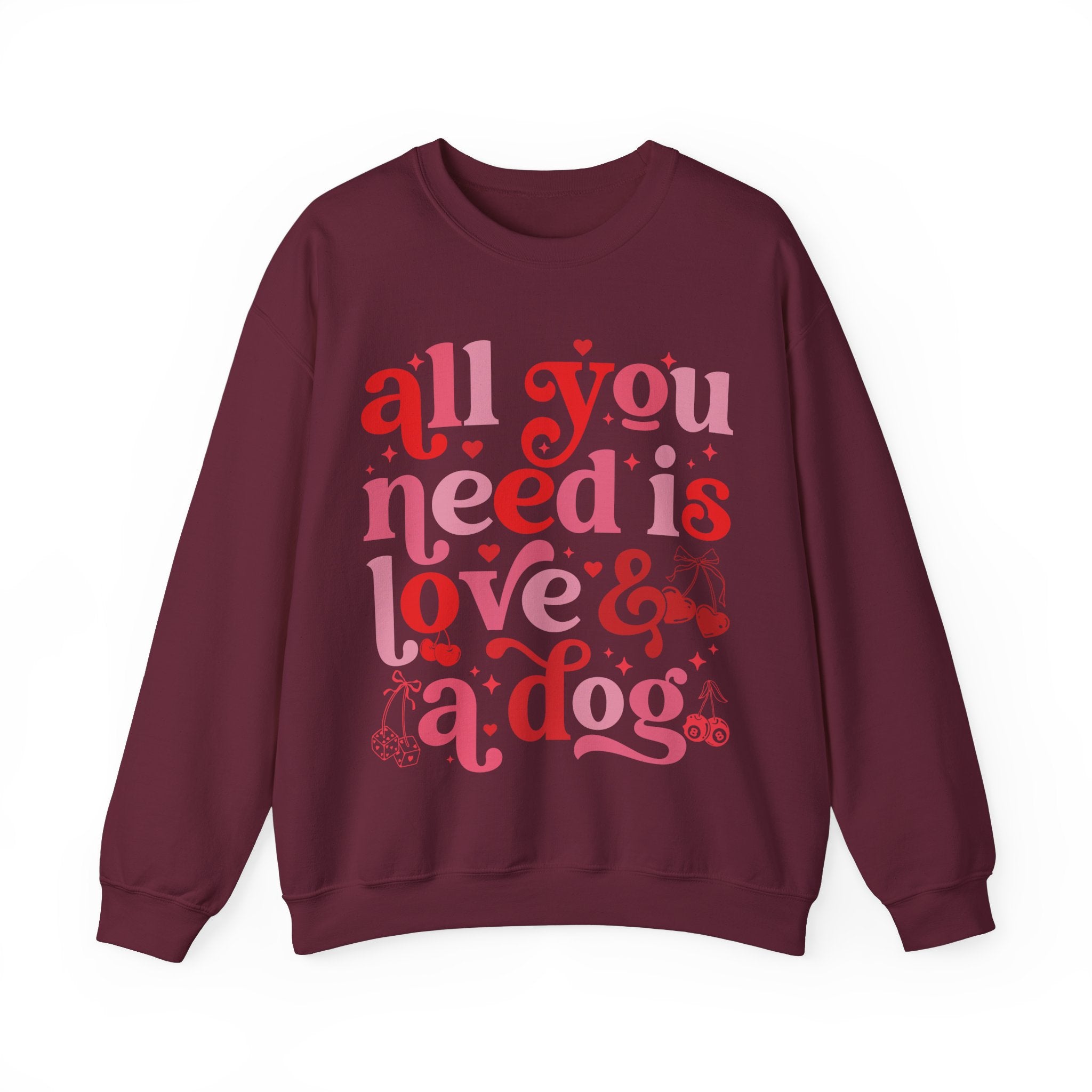 Dog Mom Sweatshirt Valentines, All You Need Is Love Sweatshirt, Womens Dog Lover Shirt, Dog Mama Sweatshirt, All You Need Is Love and a Dog