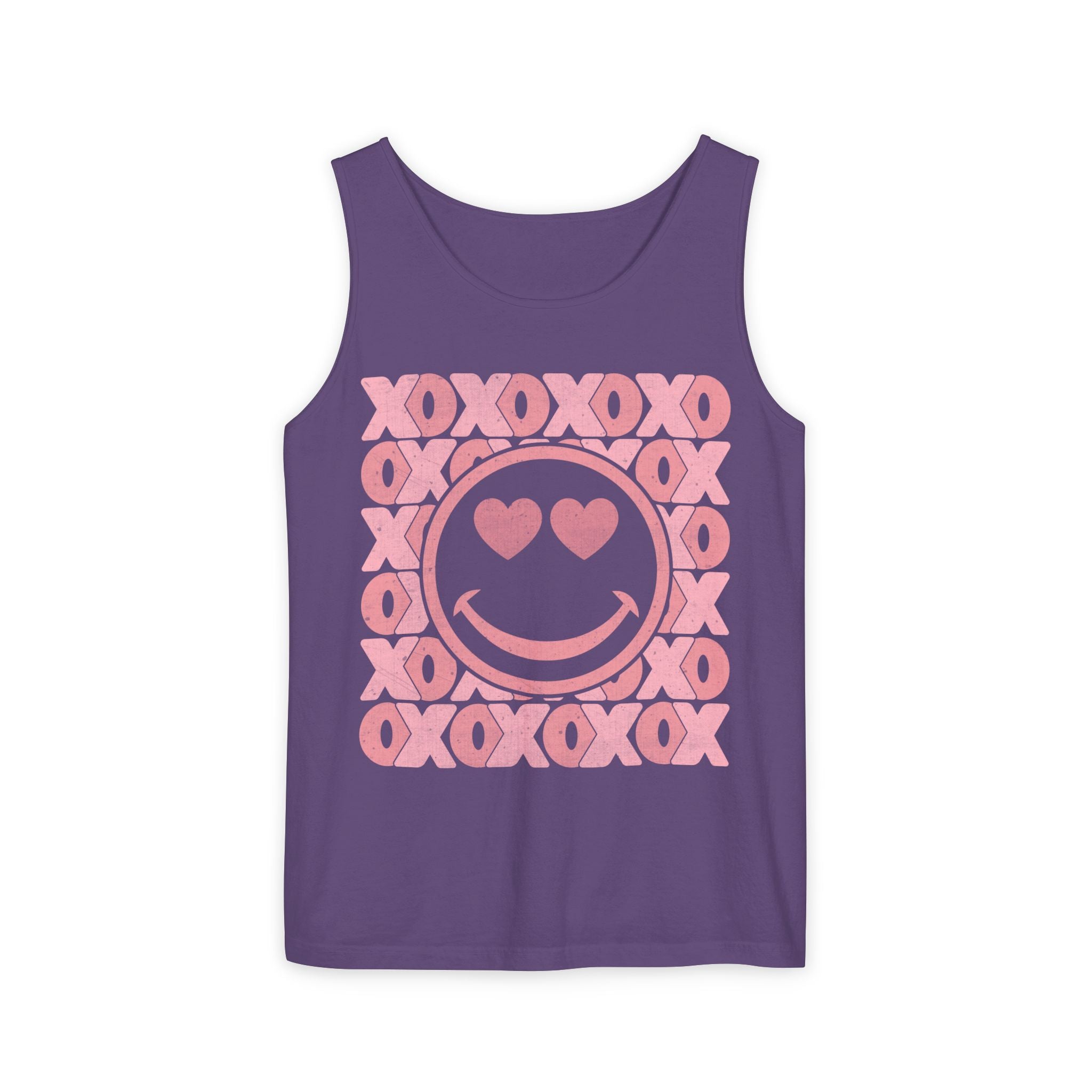 XOXO Smiley Face Tank Top, Valentine Heart Shirt, Love T-Shirt, XOXO Happy Smiley Face Tank Top, Valentines Day Gift, XOXO Heart Tee