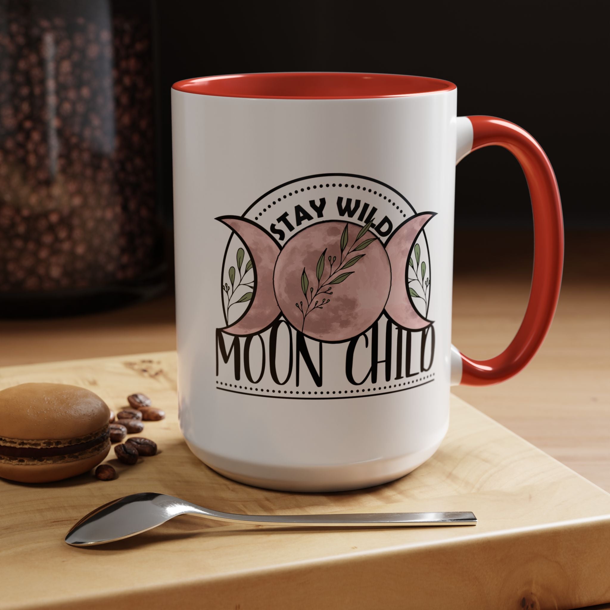 Stay Wild Moon Child Mug, Moon Coffee Mug, Witchy Mug, Mystical Mug, Nature Mug, Gift Mug, Boho Coffee Mug