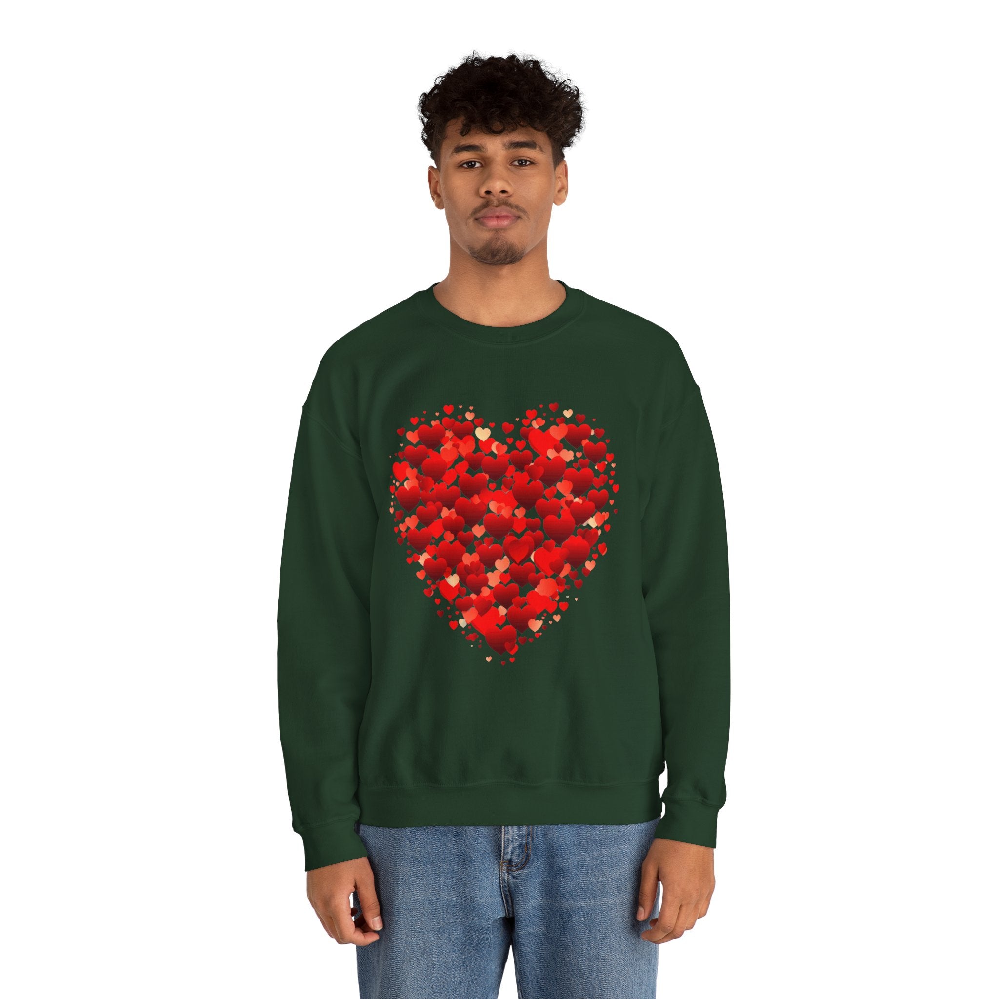 Valentines Day Cute Heart Sweatshirt, Valentines Shirt, Valentines Double Heart Sweatshirt, Red Heart Sweater, Valentines Love Shirt, Love Sweater