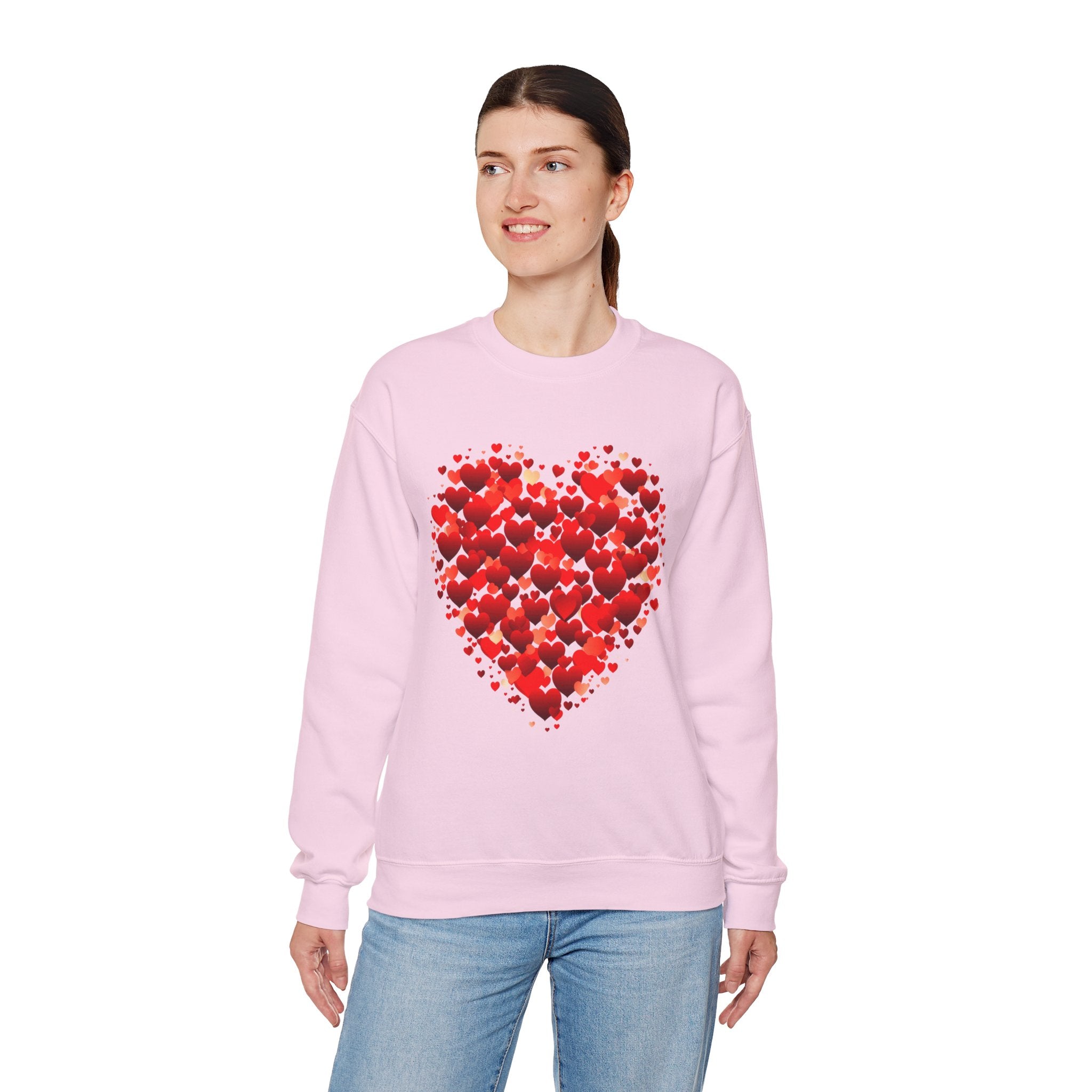 Valentines Day Cute Heart Sweatshirt, Valentines Shirt, Valentines Double Heart Sweatshirt, Red Heart Sweater, Valentines Love Shirt, Love Sweater