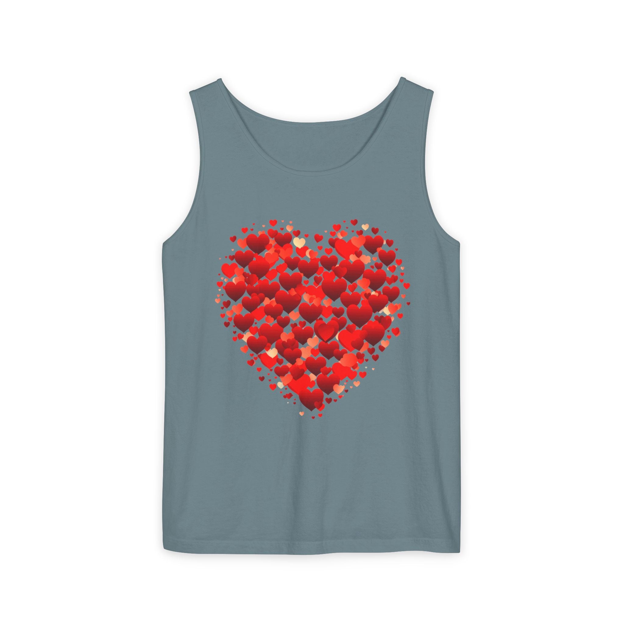 Double Red Heart Tank Top, Valentine Gift Top, Women Heart Gift, Love Heart Shirt, Cute Heart Shirt