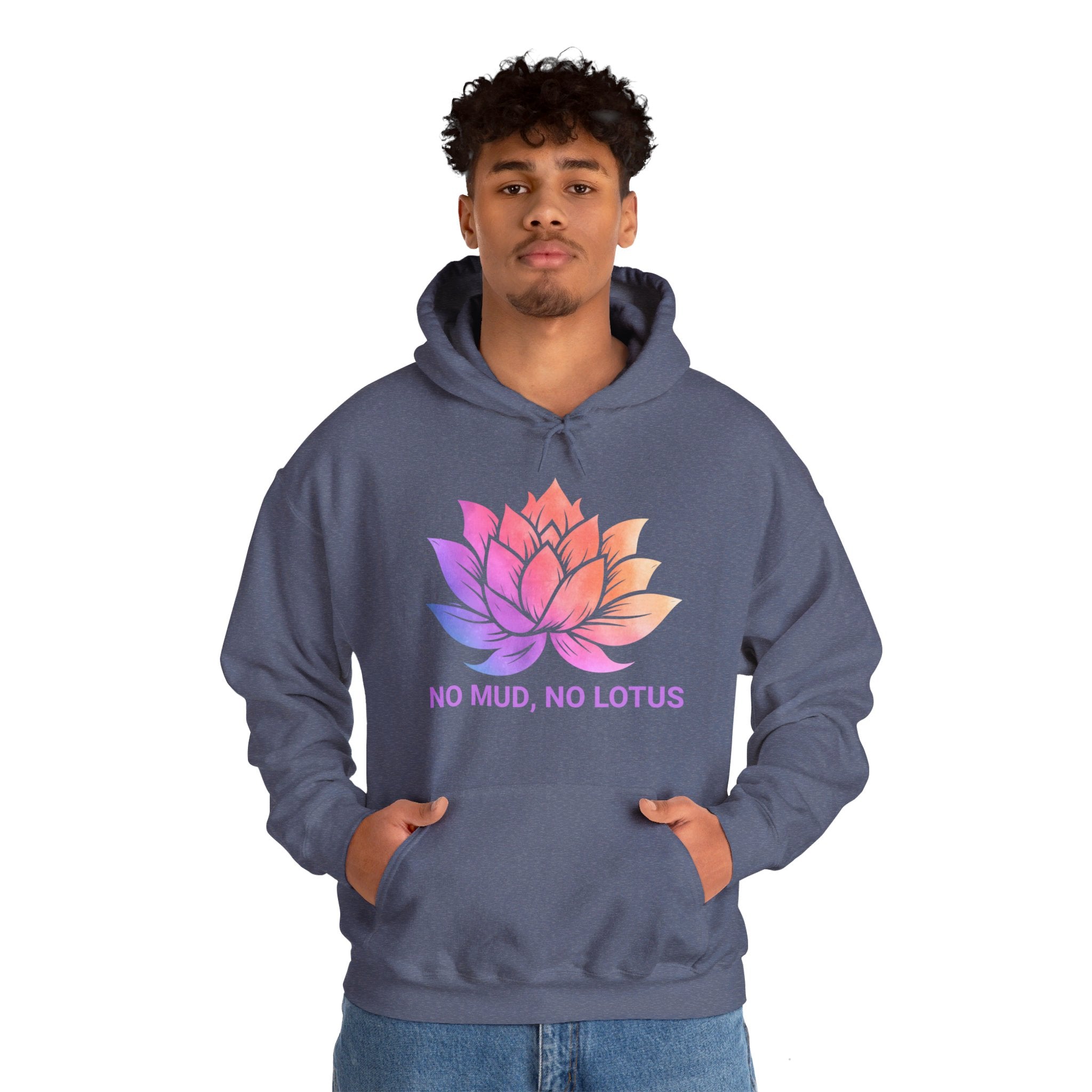 Lotus Flower Hoodie, Zen Meditation Gift, No Mud No Lotus, Yoga Clothes for Women, Meditation Shirt, Spiritual Tshirt, Yoga Shirt, Namaste Yall