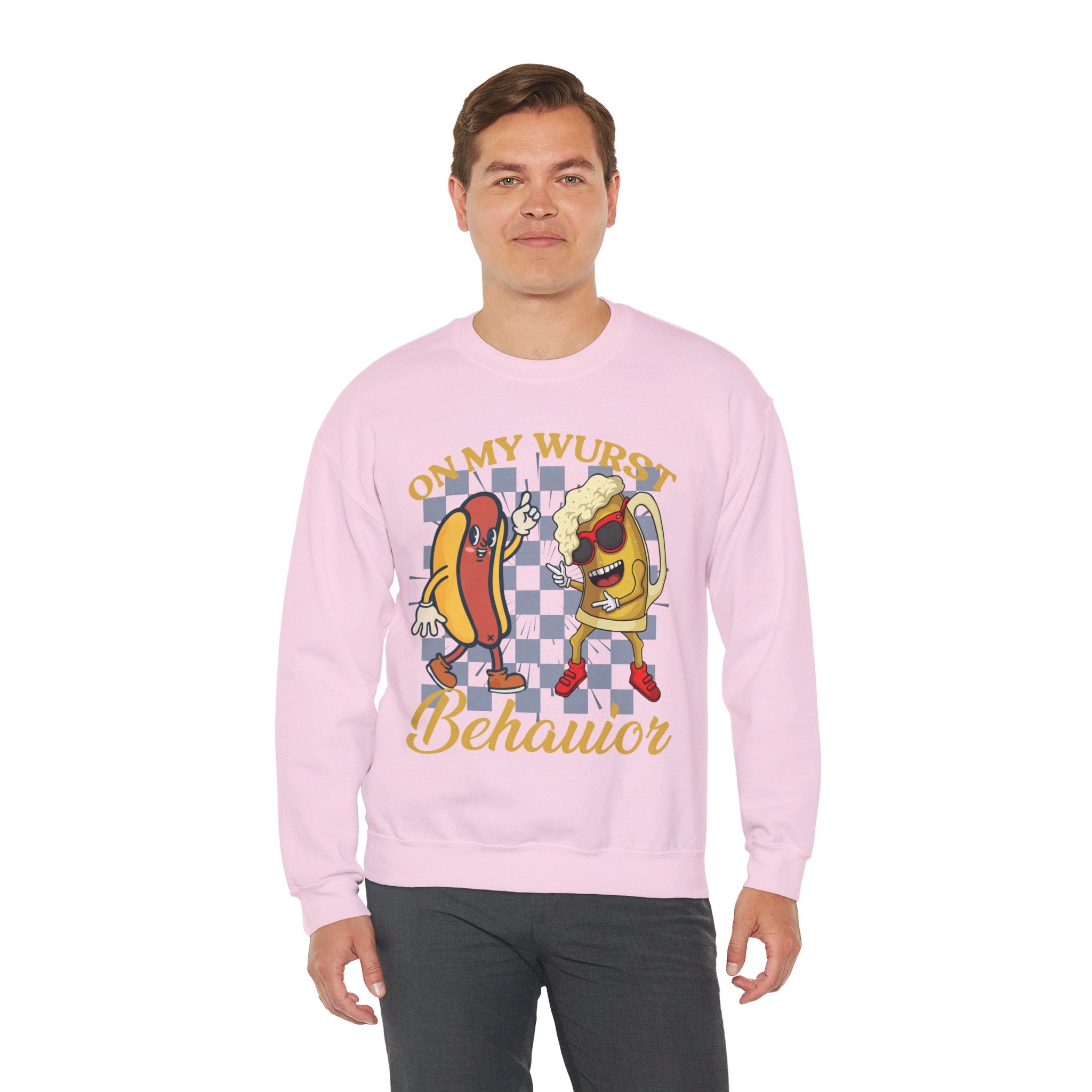Funny Oktoberfest Sweatshirt, Wurst Behavior Schnitzel Faced Sweater, Group Drinking Shirts, Oktoberfest Shirts