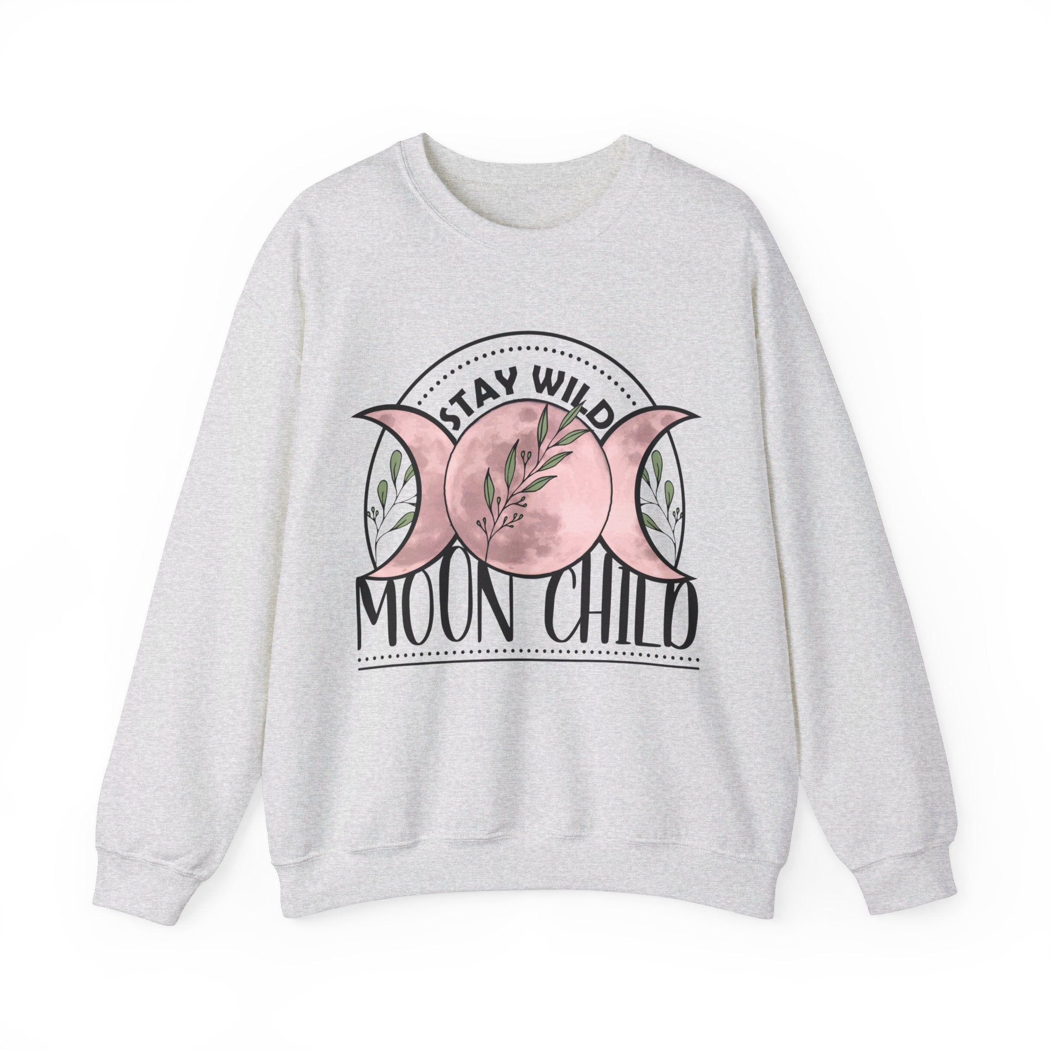 Stay Wild Moon Child Sweatshirt, Celestial Floral Moon Tee, Hippie Shirt, Mystical Boho Shirt, Moon Child Gifts Tee