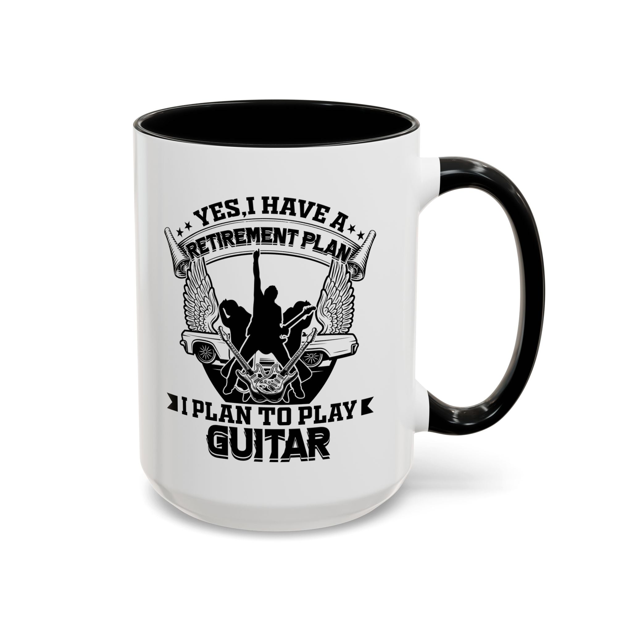 Yes I have a Retirement Plan I Plan to Play Guitar Coffee Mug, Funny Retirement Plan Mug for Guitar Lovers, Musician Gift, Guitar Player Mug