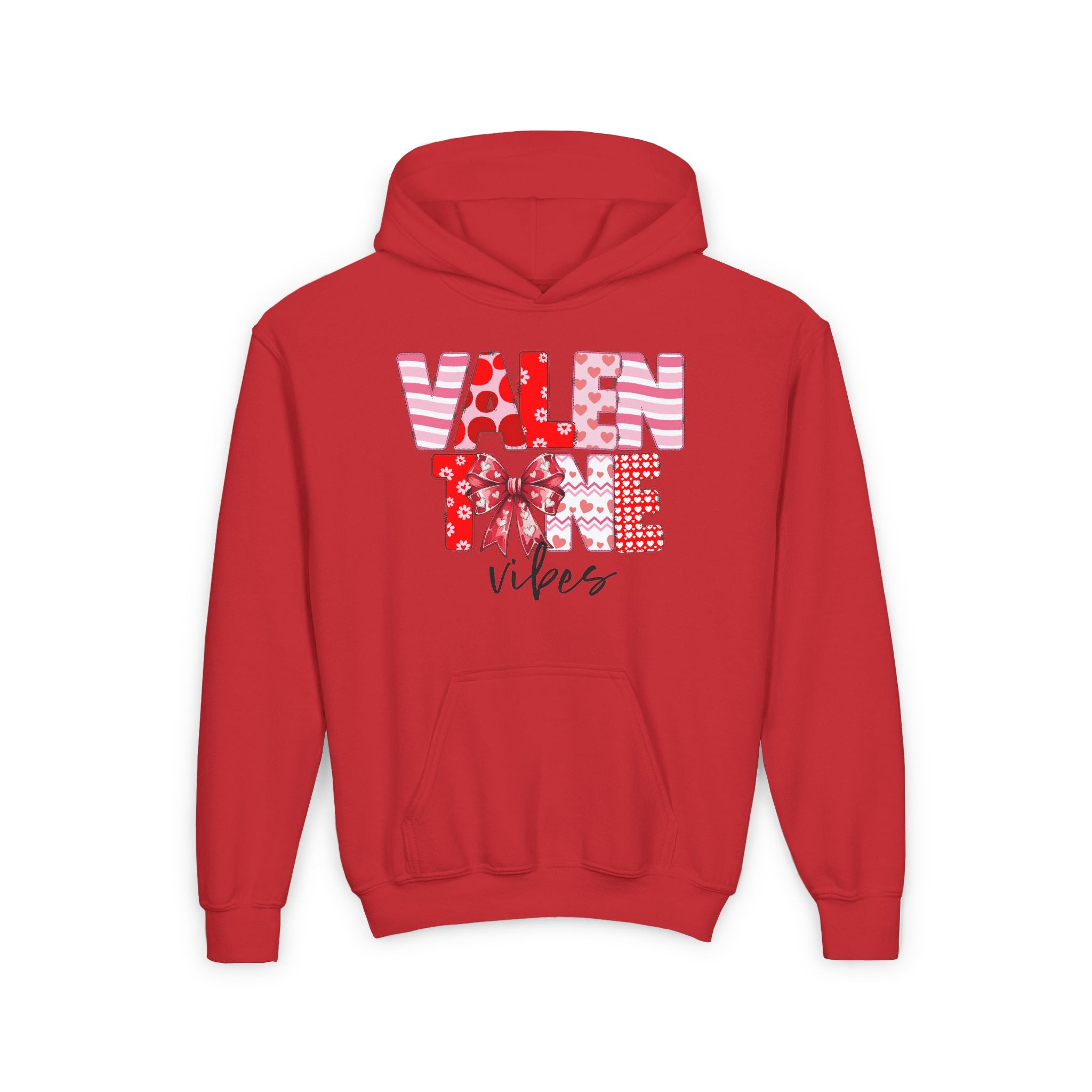 Valentine Vibes Kids Hoodie, Coquette Valentine Vibes Toddler Hoodie, Valentine's Day Kids Sweatshirt, Gift For Her Him