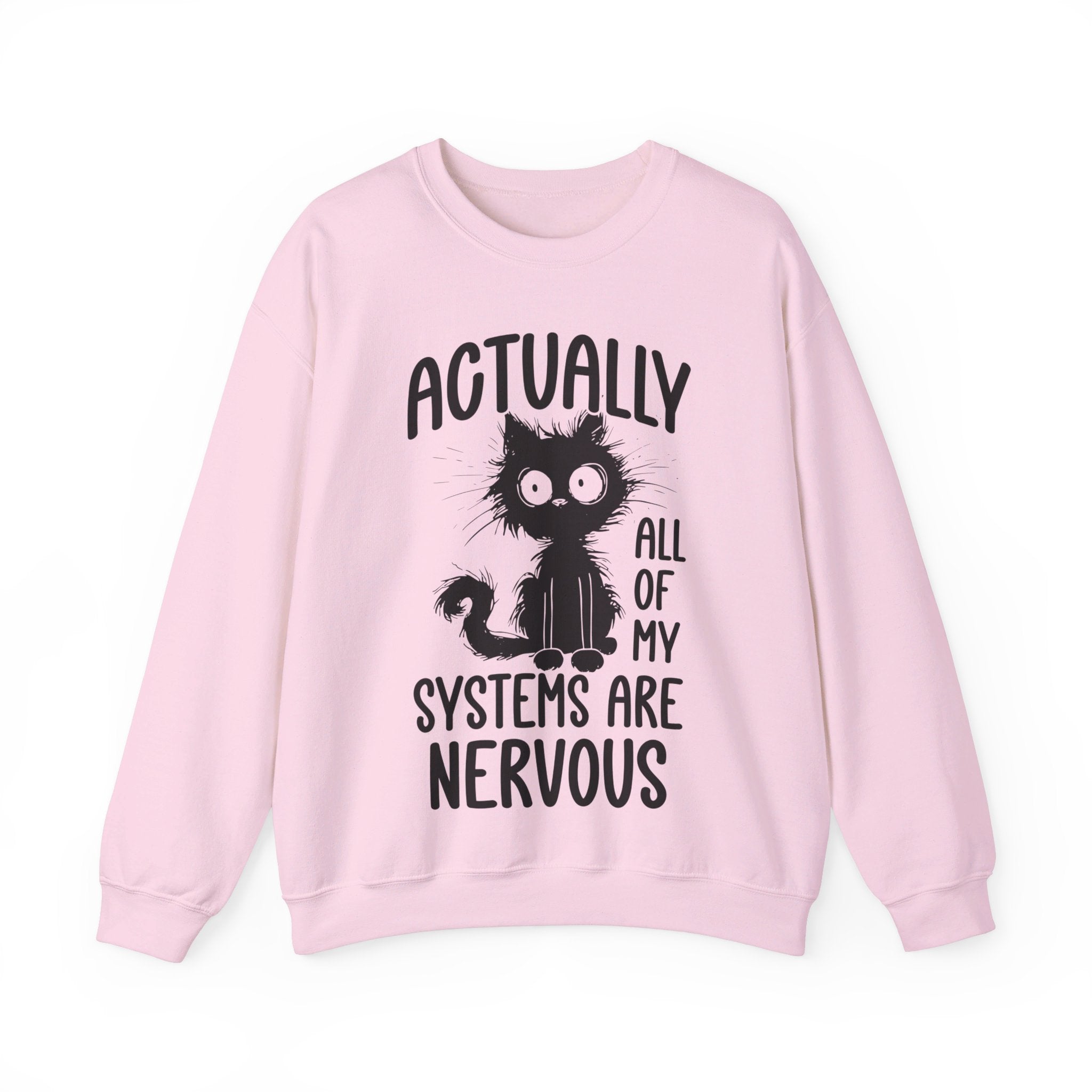 Actually All of My Systems Are Nervous Sweatshirt, Mental Health Shirt, Funny Sweatshirt, Vintage Shirt Anxiety Shirt, Raccoon Sweatshirt