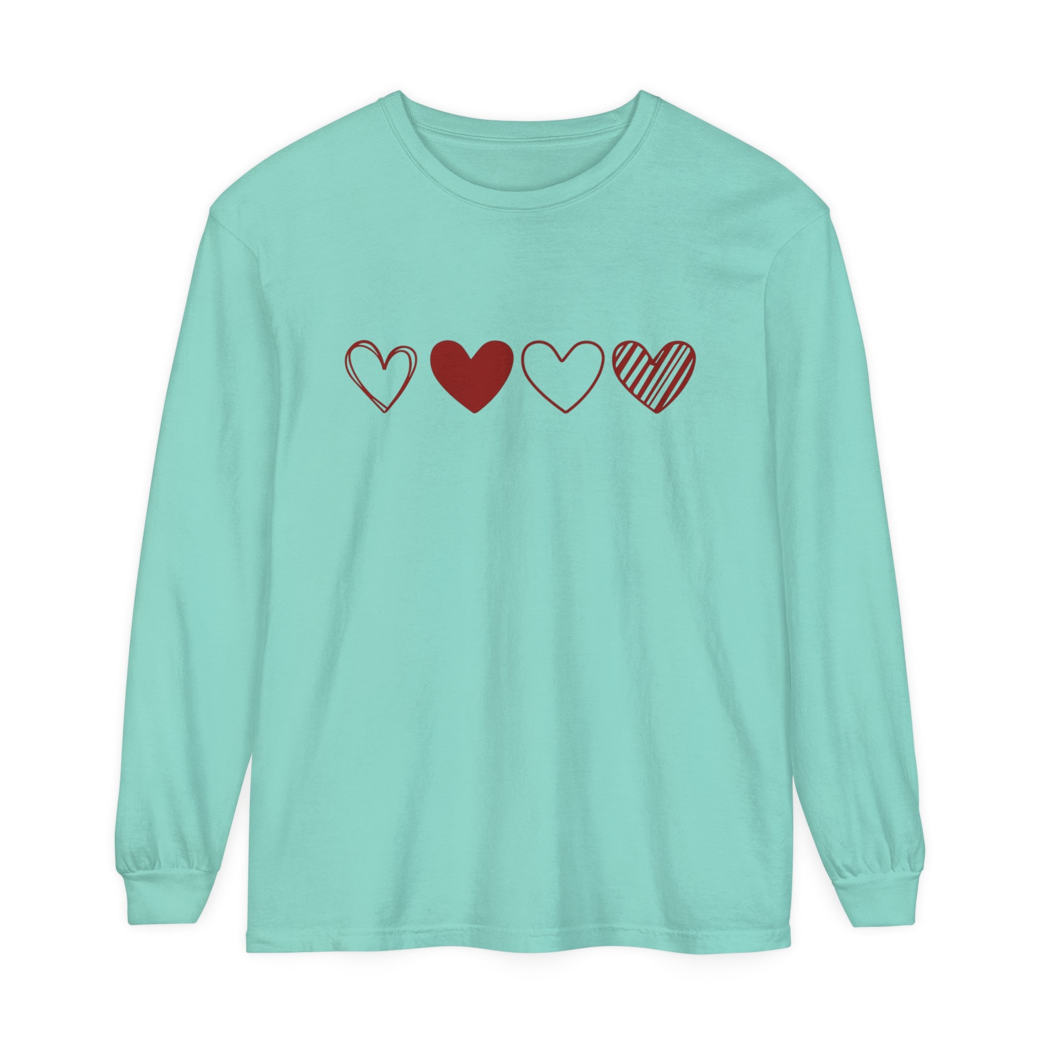 Heart Long Sleeve T-Shirt, Valentines Day Sweatshirt, Couple Gift Long Sleeve Shirt, Valentines Day Shirt, Heart Gift for Women, Valentine