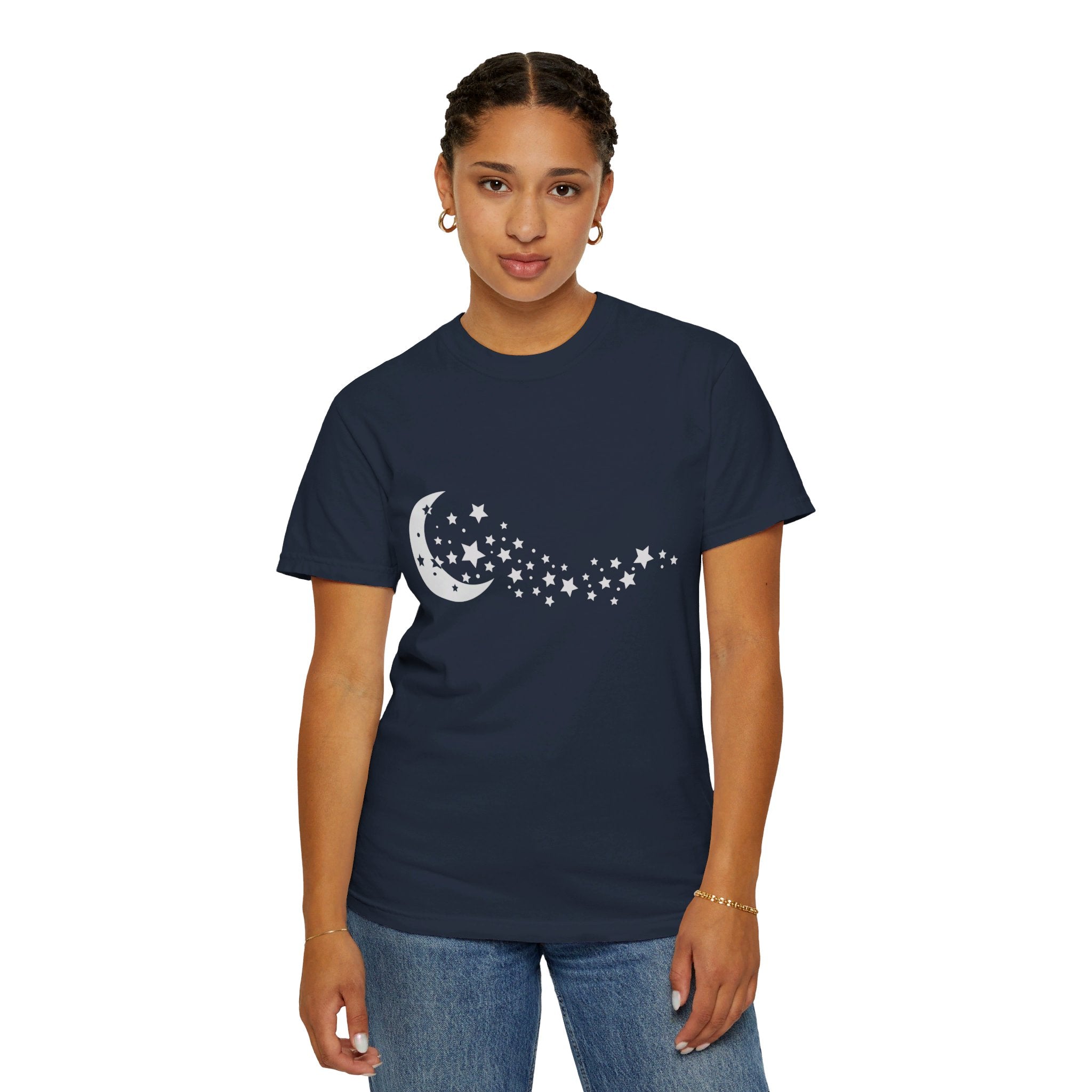 Moon Stars Shirt, Night Sky Shirt, Moon T Shirt, Crescent Moon, Moon Phase Shirt, Moon Tee, Astronomy Shirt, Moon Stars Tee