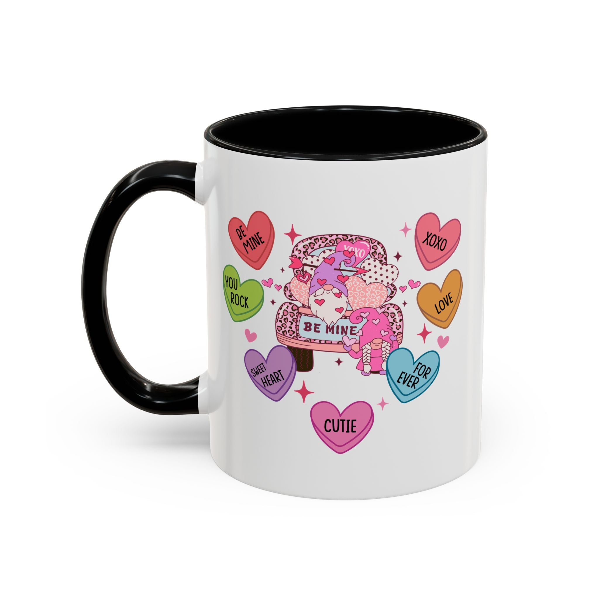 Candy Hearts Coffee Mug, Valentine's Conversation Hearts Mug, Valentines Day Coffee Mug, 15 oz 11 oz Mug, Pink Hearts Coffee Mug, Valentines Kitchen, Gift for Her