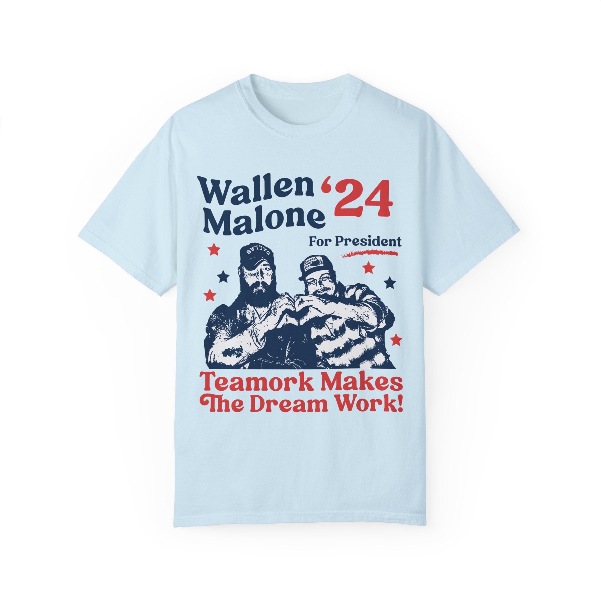 Wallen Malone 2024 For President, Funny '24 Election Graphic Tee, Vintage Inspired Humor Concert Music T-Shirt, Had Some Help