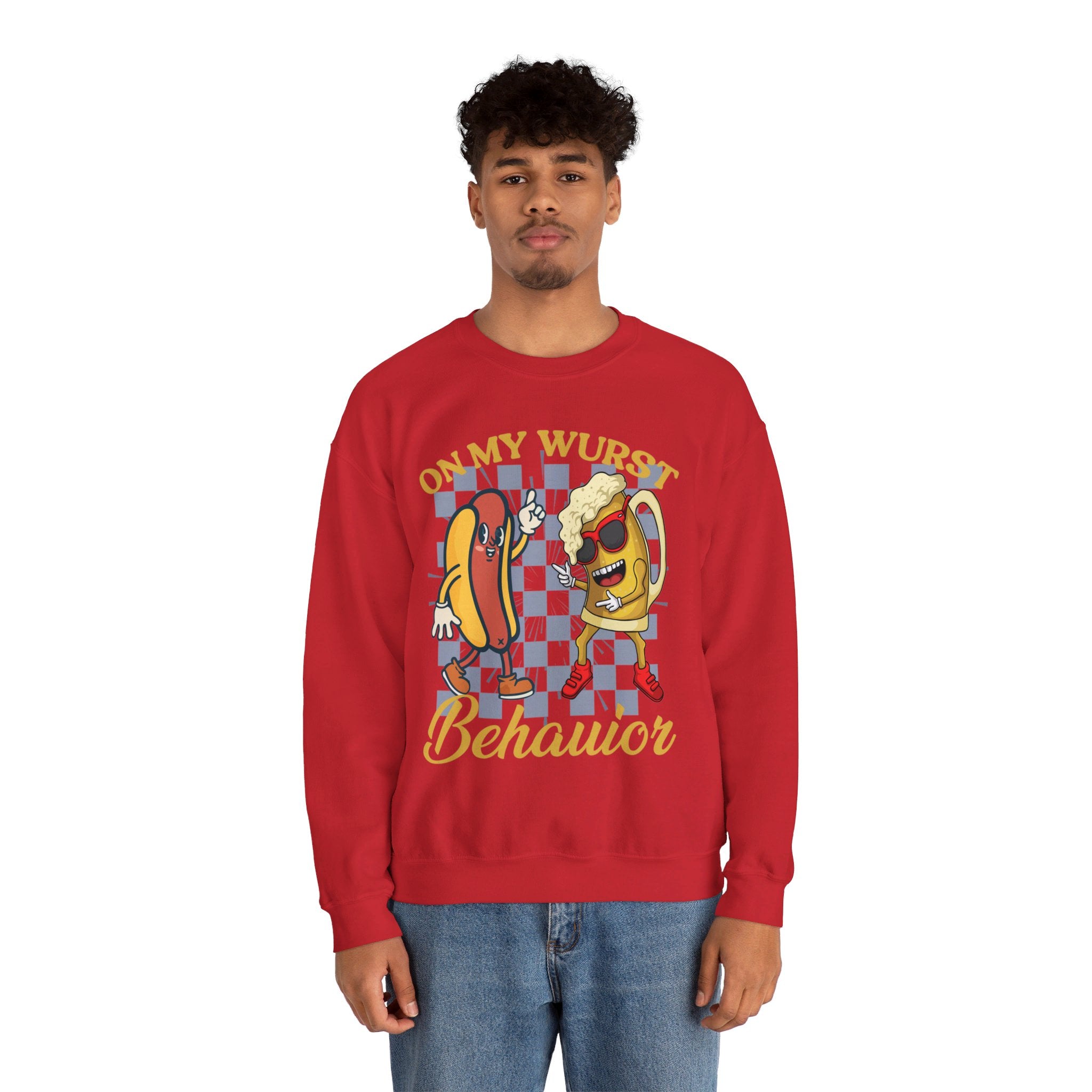 Funny Oktoberfest Sweatshirt, Wurst Behavior Schnitzel Faced Sweater, Group Drinking Shirts, Oktoberfest Shirts