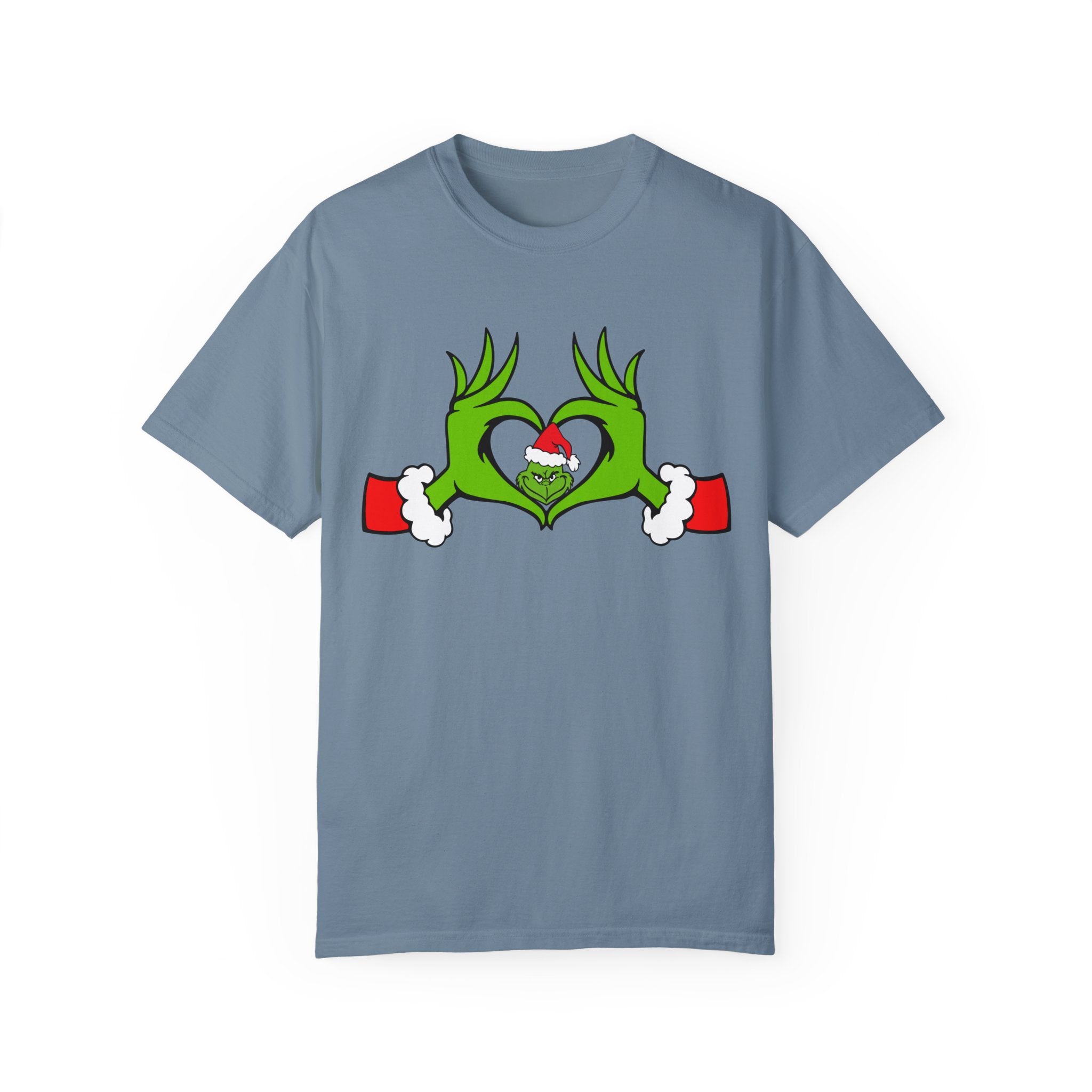 Grinch Heart Hands Graphic Tees, Grinch T-Shirt, Christmas Shirt, Xmas Clothing, Holiday T Shirts, Christmas Gifts, Christmas Party Shirt, Grinchmas T-shirt