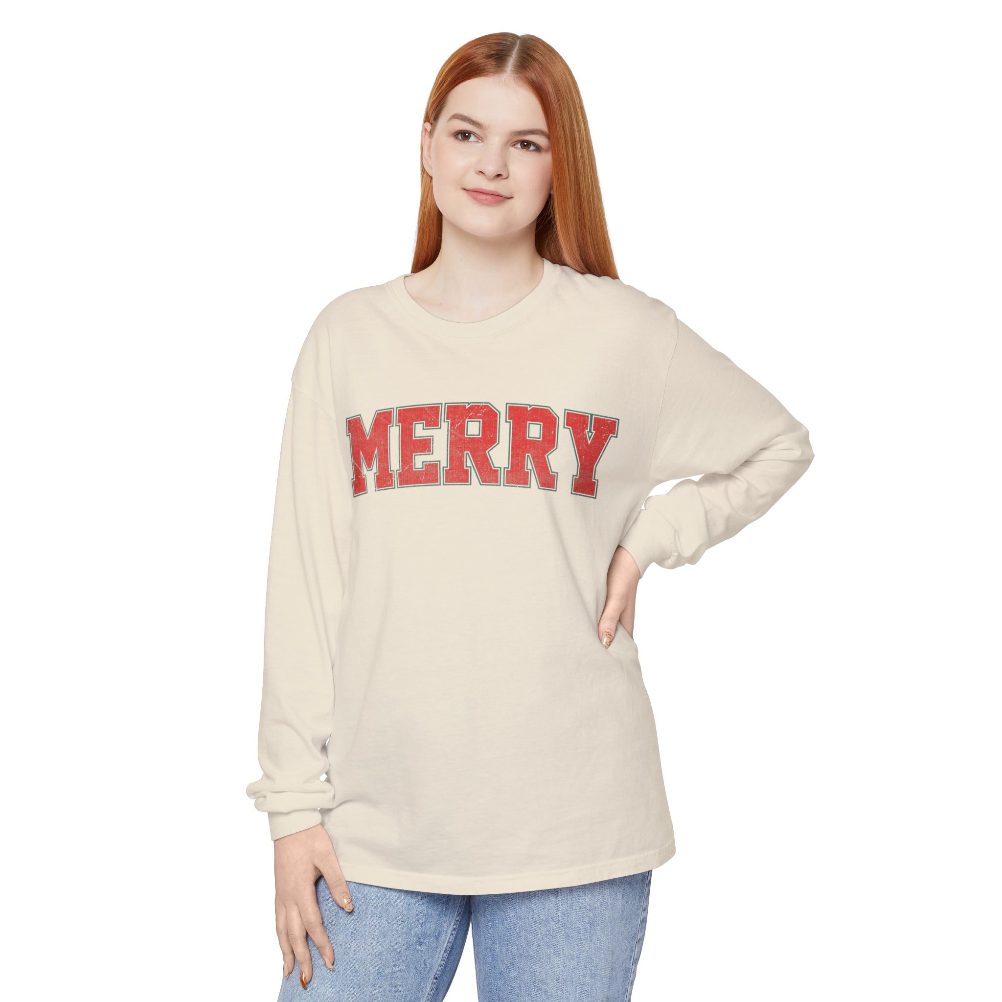 Long Sleeve Merry Shirt, Christmas Long Sleeve Shirt, Christmas Gift, Merry Christmas Tee, Merry Christmas Long Sleeve Shirt