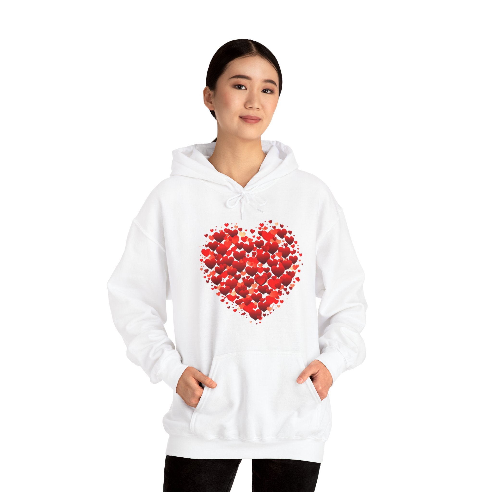 Valentines Day Red Double Heart Hoodie, Valentines Shirt, Valentines Double Heart Hoodie, Red Heart Shirt, Valentines Love Shirt, Love Sweater