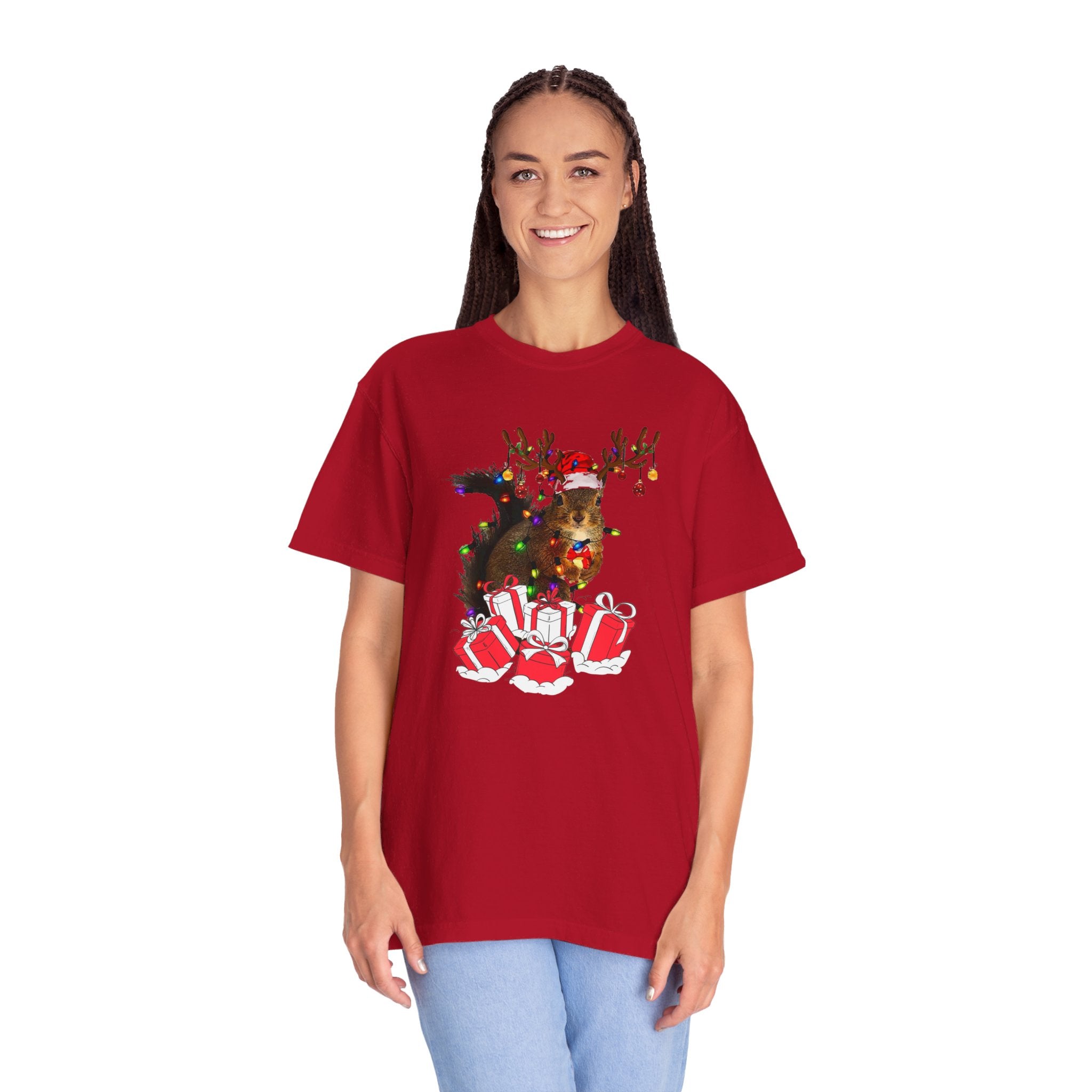 Christmas Squirrel Lights Shirt, Funny Christmas Tshirt, Christmas Shirt, Xmas Party Shirt, Christmas Gift Shirt, Cute Christmas Tshirt