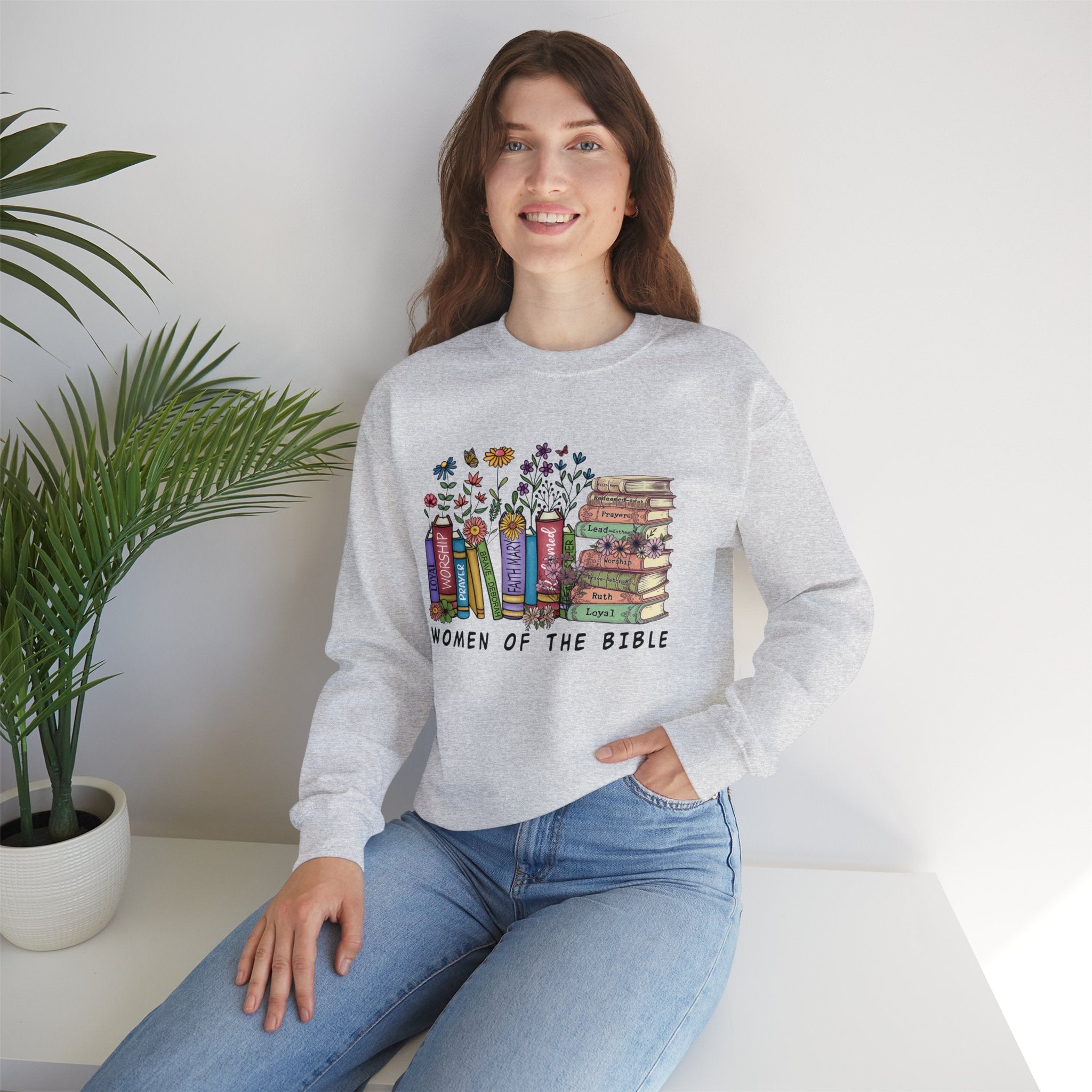 Women Of The Bible Sweatshirt, Floral Book Sweatshirt, Christian Women Sweatshirt, Jesus Book Shirt, Gift For Book Lover, Floral Shirt