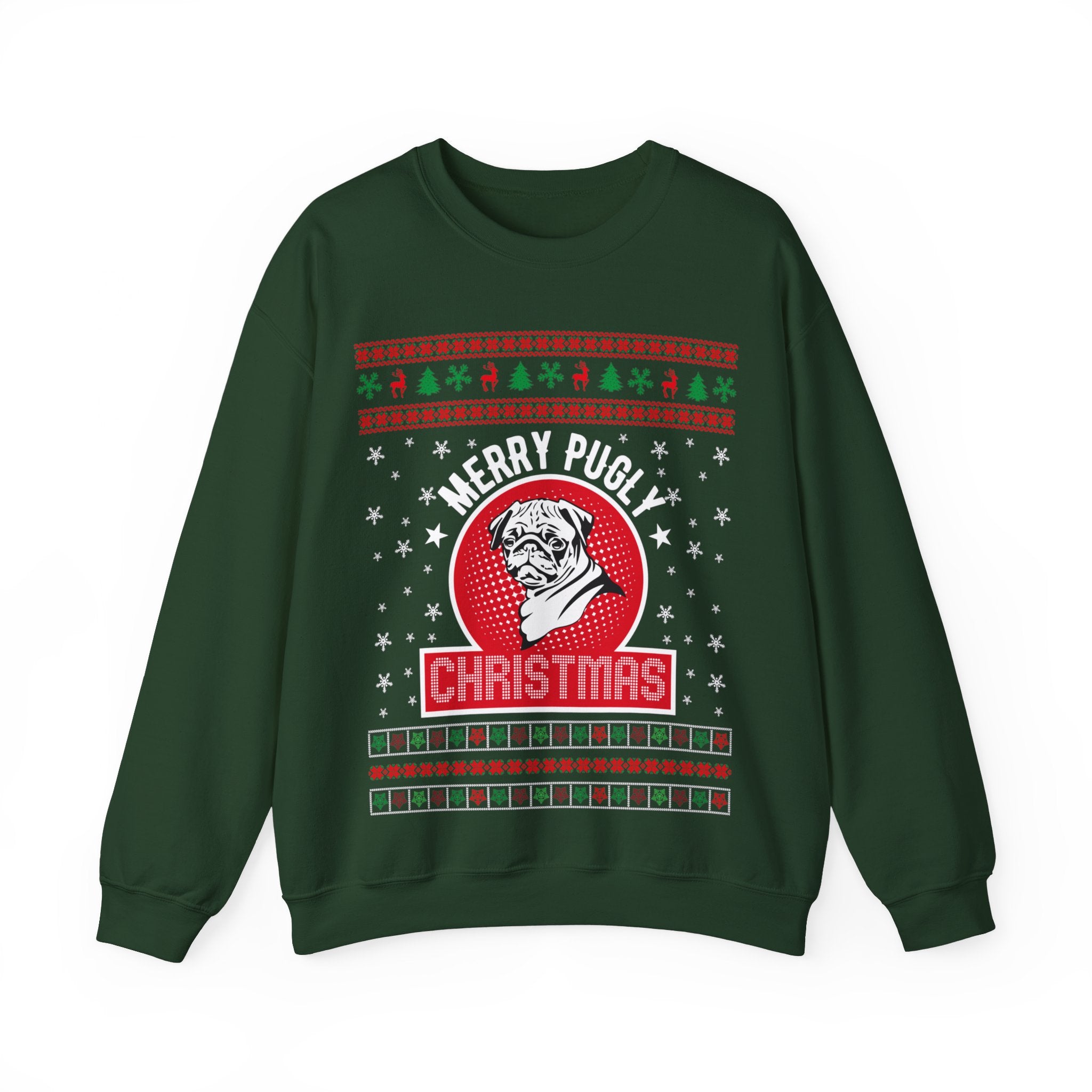 Ugly Pug Christmas Sweatshirt, Pug Christmas Sweater, Xmas Gift For Dog Mom, Pug Lover Jumper