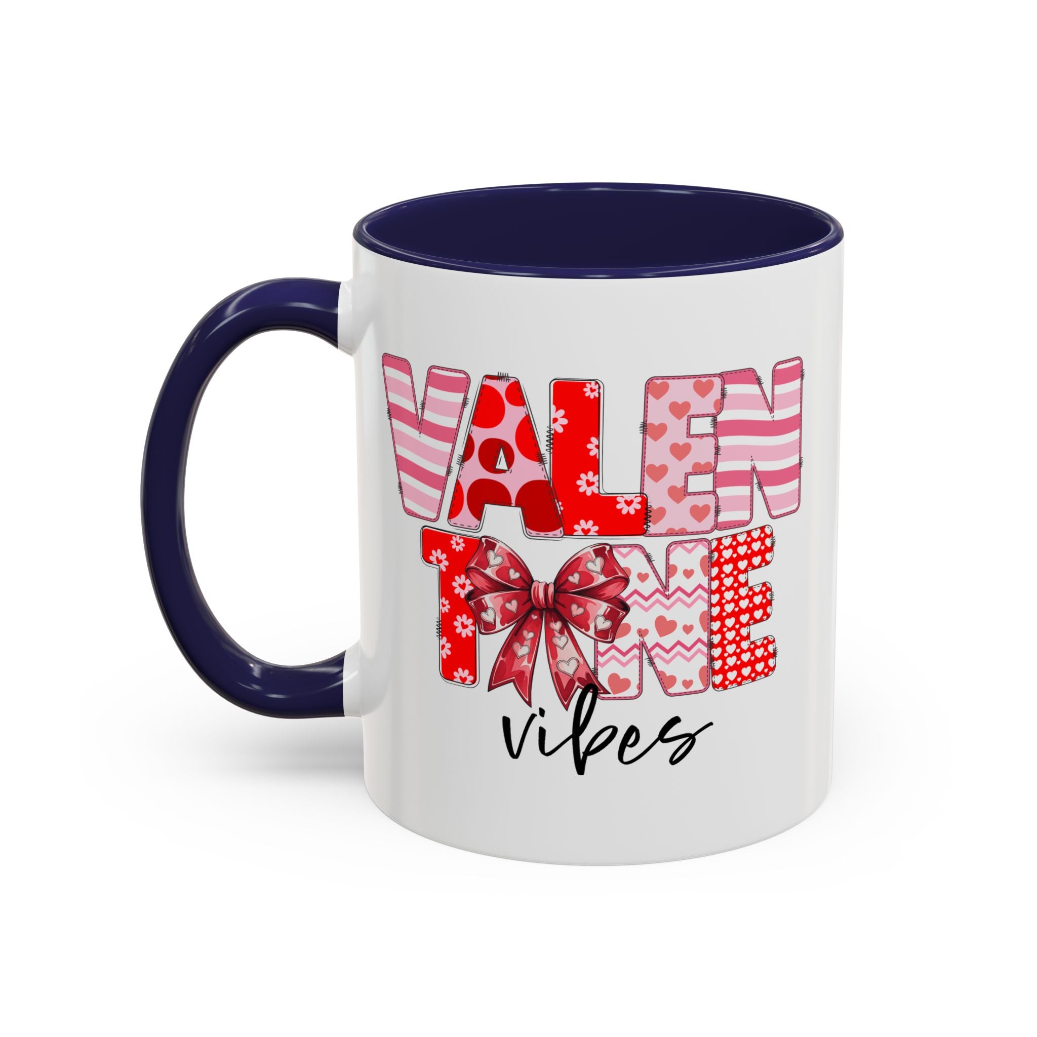Valentine Vibes Coffee Mug, Coquette Valentine Vibes Mug, Brushstroke Valentine Coffee Cup, Gift For Her