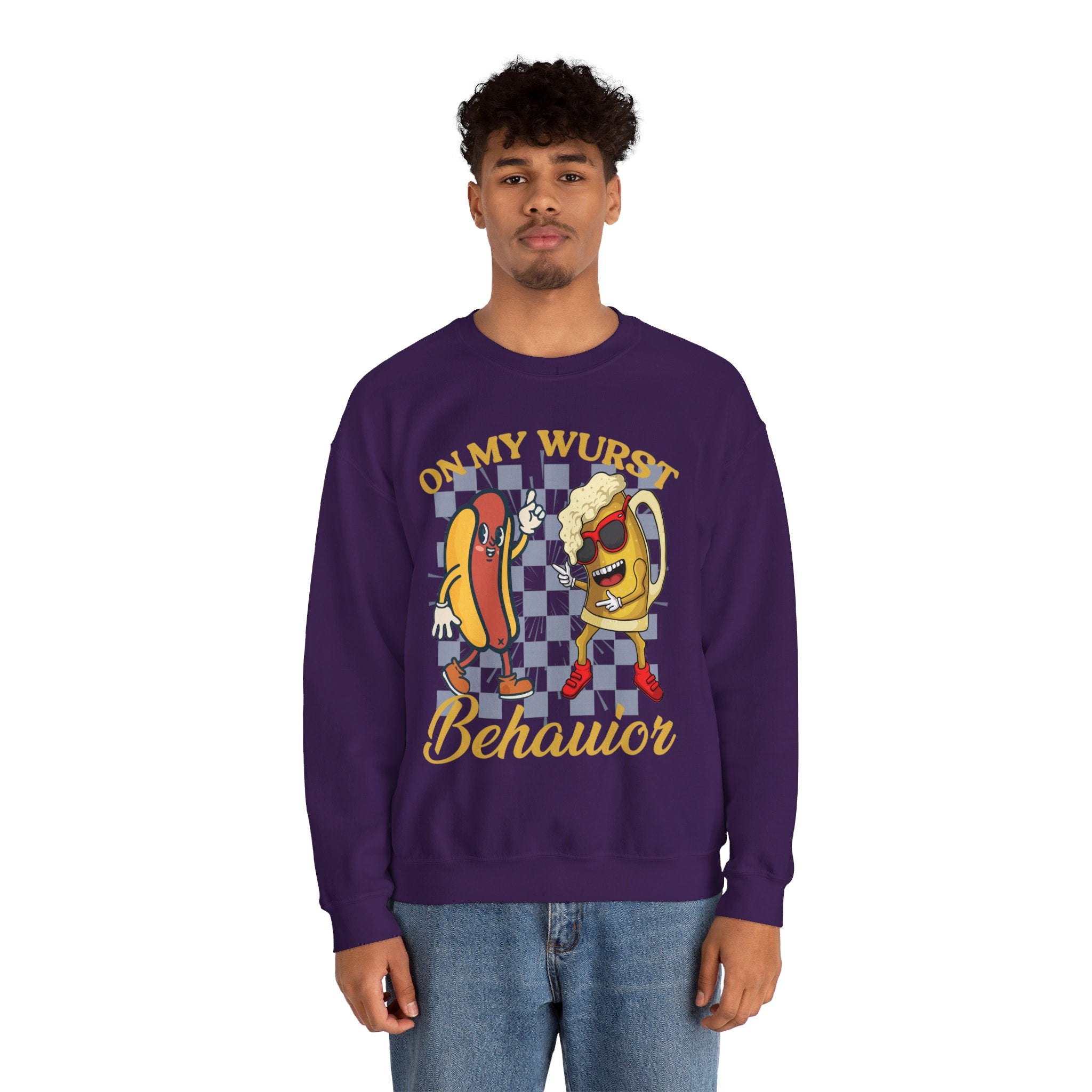 Funny Oktoberfest Sweatshirt, Wurst Behavior Schnitzel Faced Sweater, Group Drinking Shirts, Oktoberfest Shirts