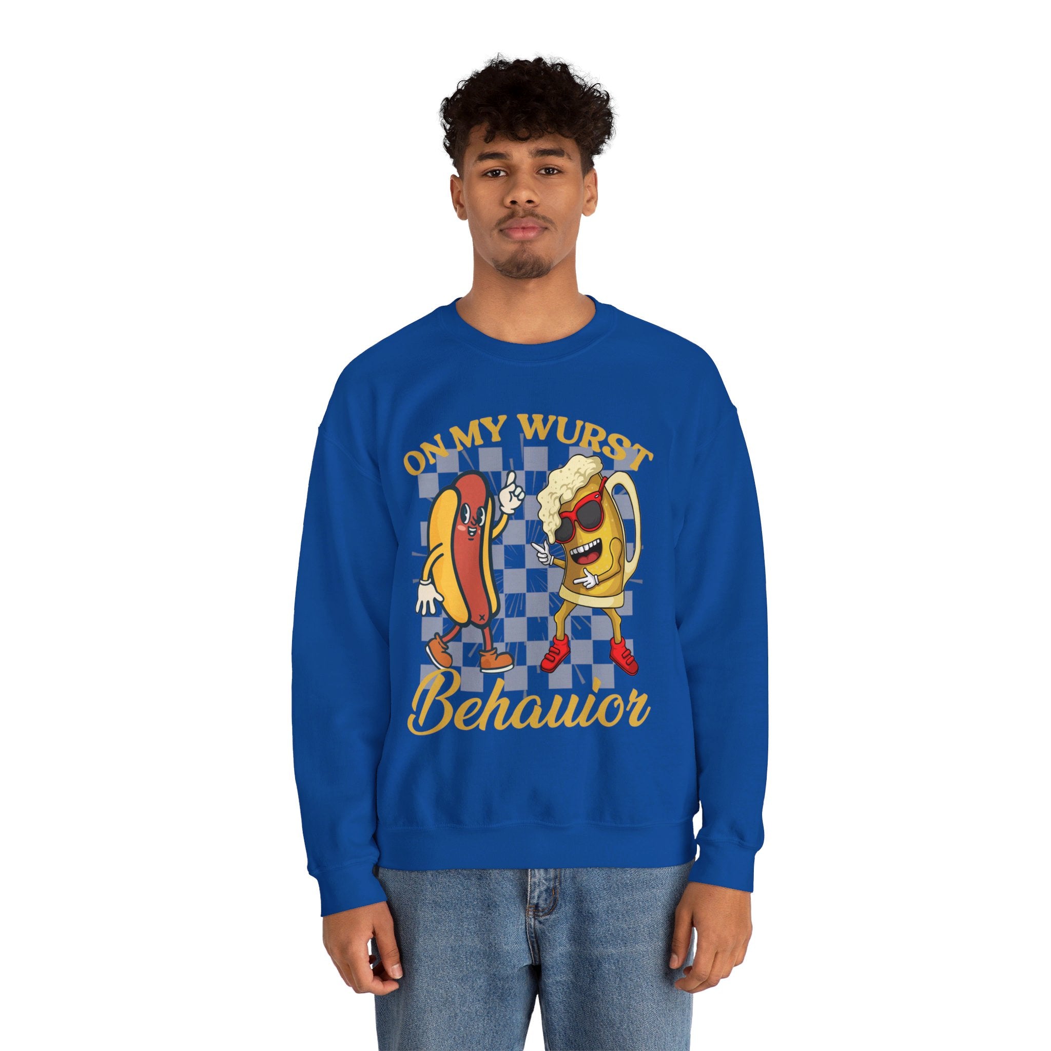 Funny Oktoberfest Sweatshirt, Wurst Behavior Schnitzel Faced Sweater, Group Drinking Shirts, Oktoberfest Shirts