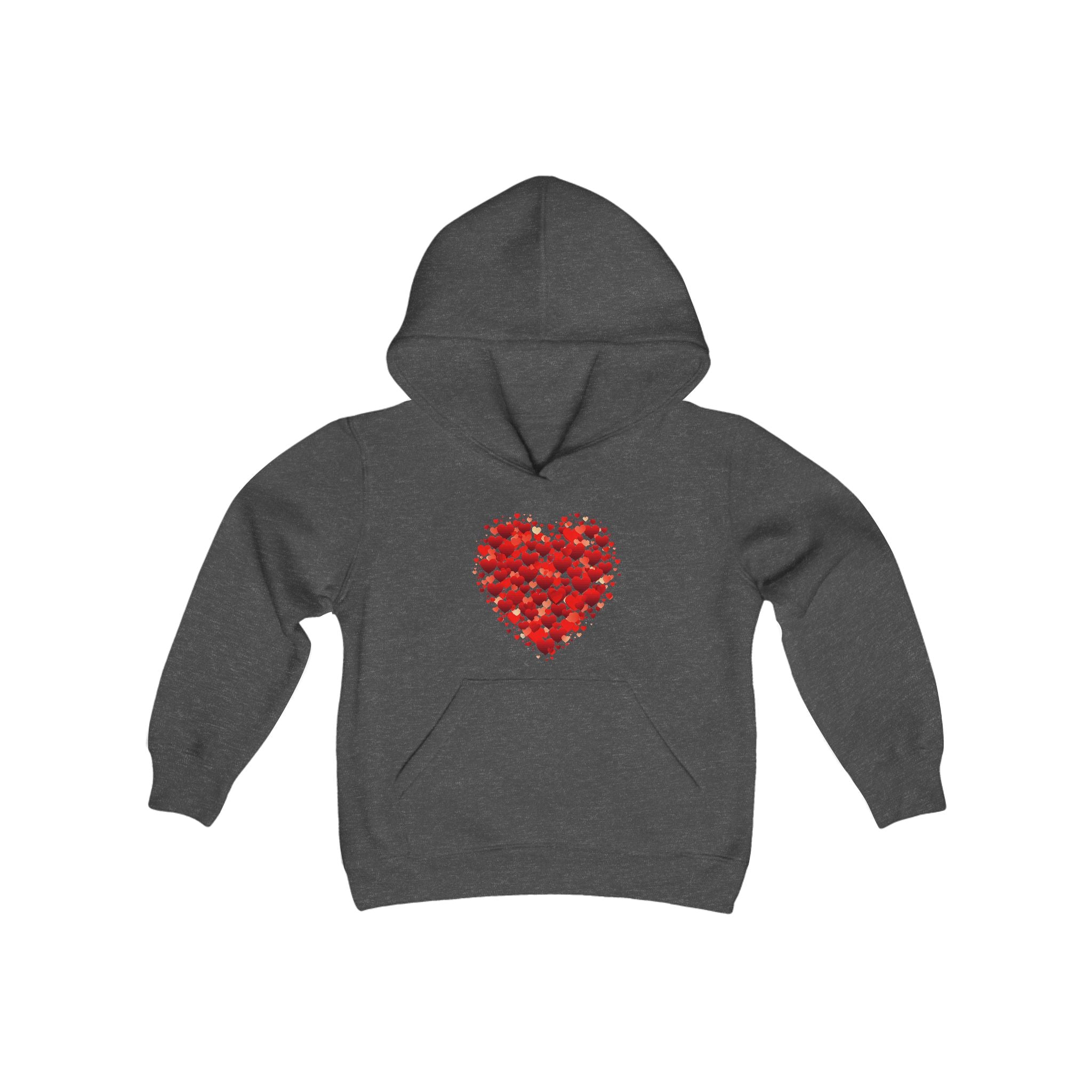 Valentines Day Double Heart Youth Hoodie, Valentines Shirt, Valentines Double Heart Kids Hoodie, Red Heart Shirt, Valentines Love Shirt, Love Sweater