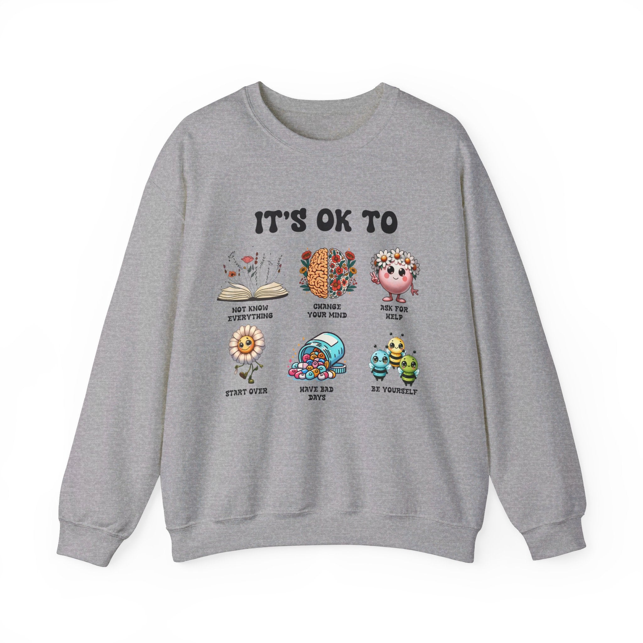 Teacher Sweatshirt, Mental Health its ok to be yourself, School Counselor, Positive affirmations, Therapist SPED Teacher SLP saying Hoodie