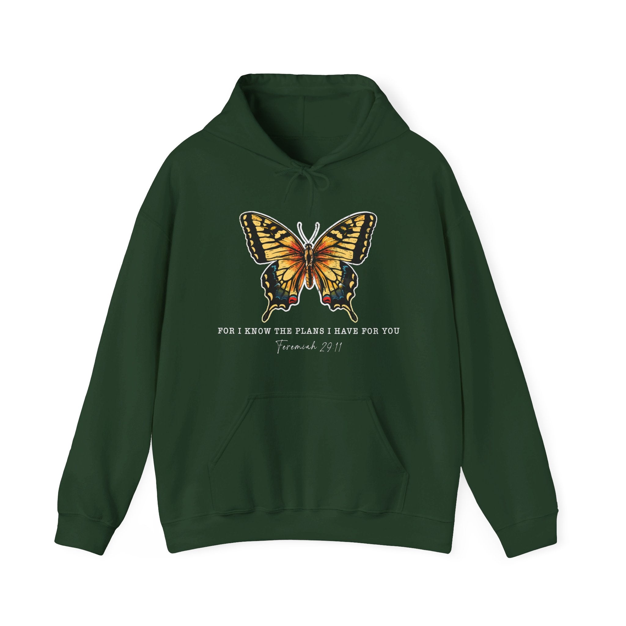 For I Know the Plans I Have For You, Butterfly Bible Verse Hoodie, Jeremiah 29:11, Religious Shirt, Fall Shirt, Butterfly Graphic