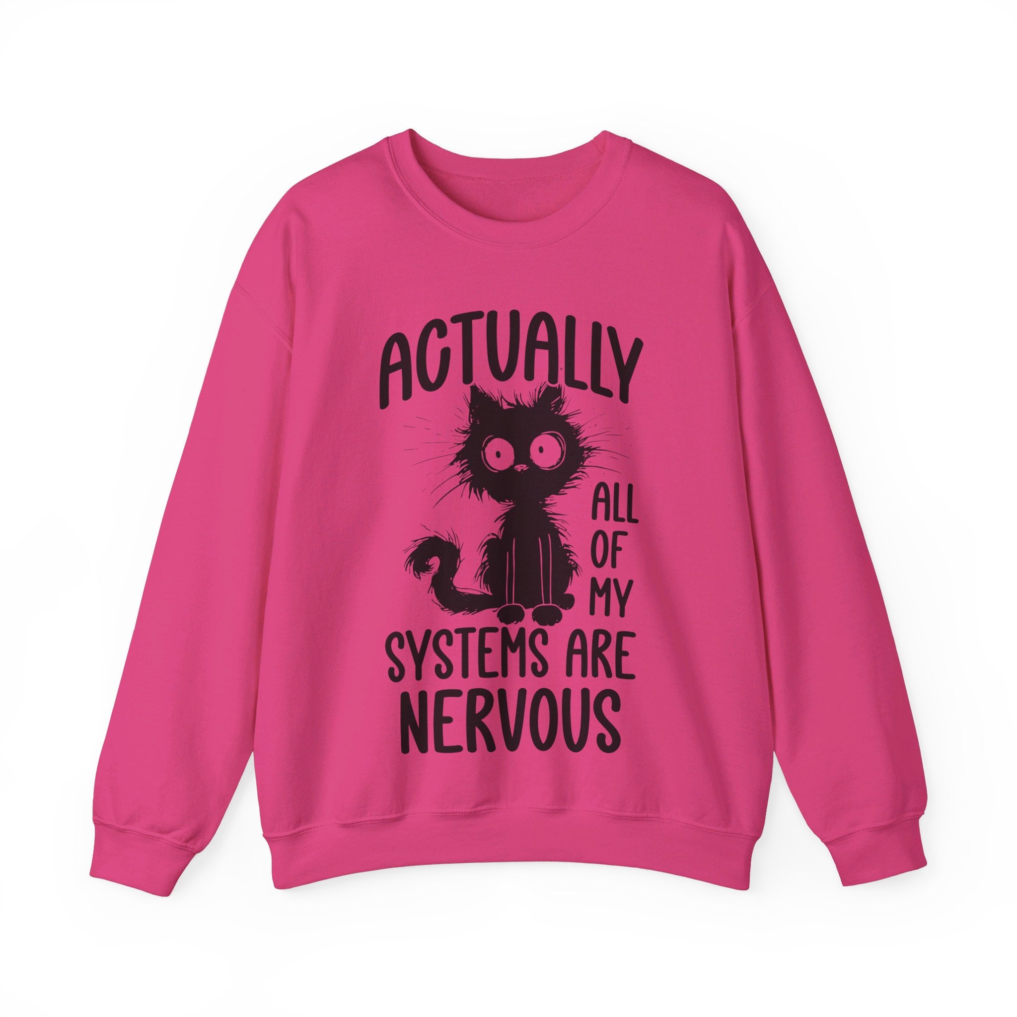 Actually All of My Systems Are Nervous Sweatshirt, Mental Health Shirt, Funny Sweatshirt, Vintage Shirt Anxiety Shirt, Raccoon Sweatshirt