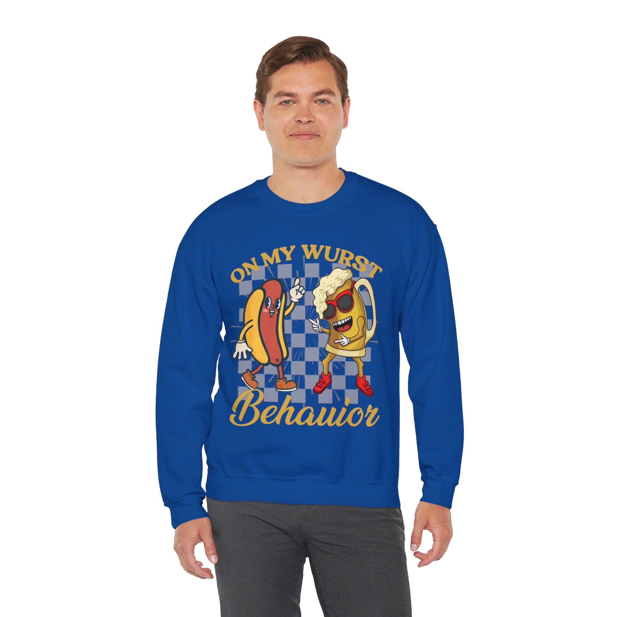 Funny Oktoberfest Sweatshirt, Wurst Behavior Schnitzel Faced Sweater, Group Drinking Shirts, Oktoberfest Shirts