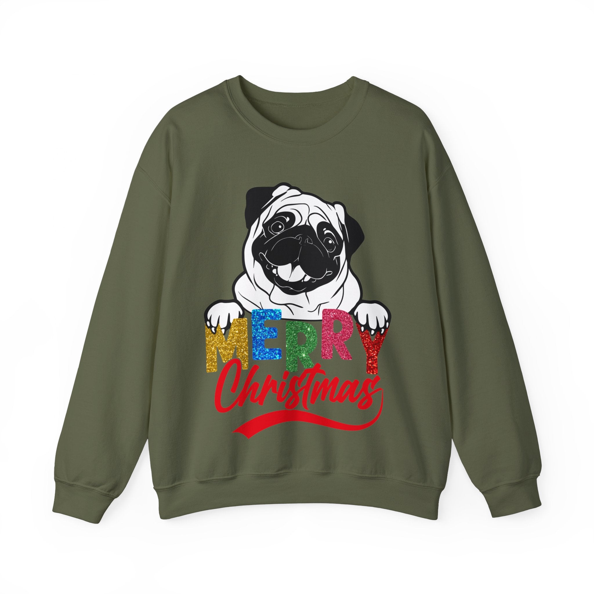 Christmas Pug Sweatshirt, Funny Pug Christmas Sweatshirt, Dog Lover Gift, Pug Mom Sweatshirt, Dog Mom Shirt